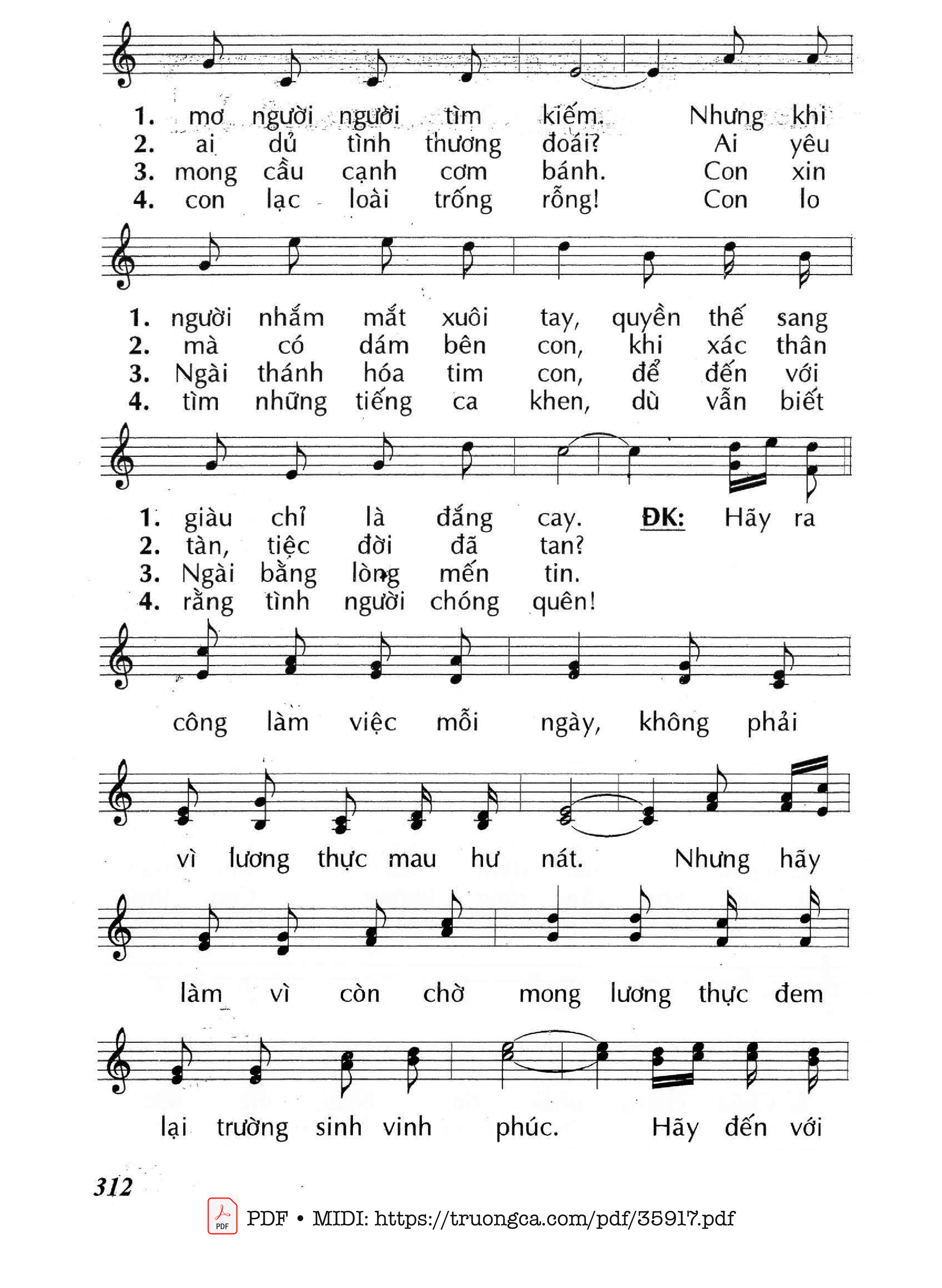 Trang 2 của Sheet nhạc PDF bài hát Hãy Ra Công Làm Việc (Cn18 Tnb) - Huy Hoàng