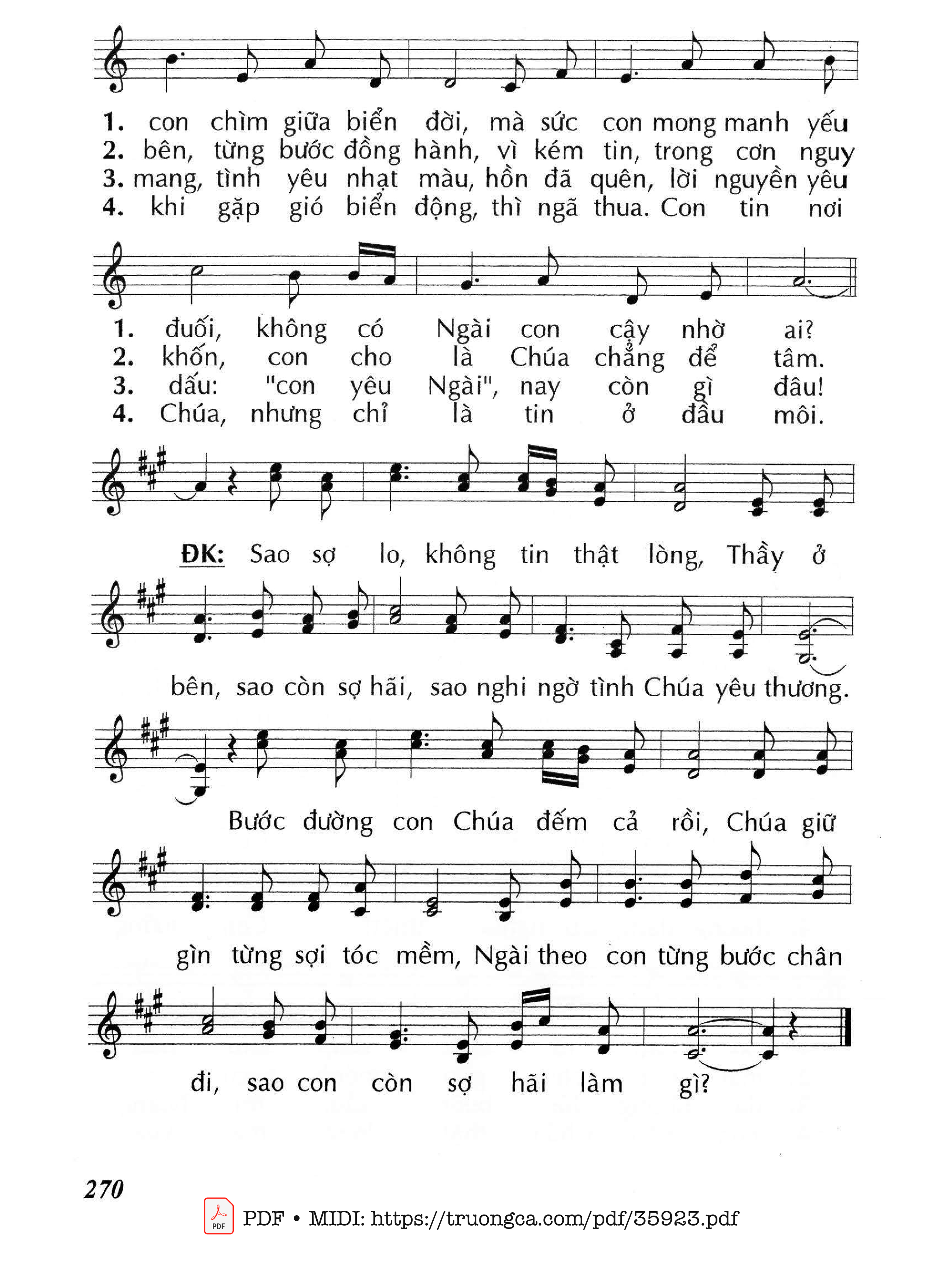 Trang 2 của Sheet nhạc PDF bài hát Sao Sợ Hãi (Cn12 Tnb) - Huy Hoàng
