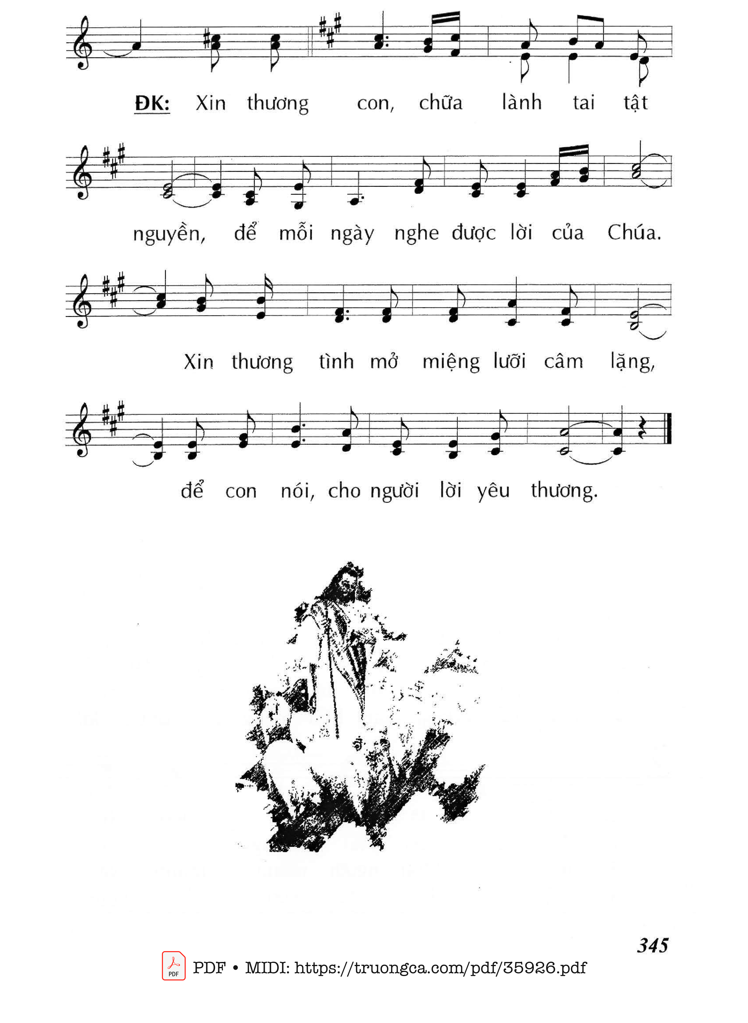 Trang 2 của Sheet nhạc PDF bài hát Con Bị Câm Điếc (Cn23 Tnb) - Huy Hoàng