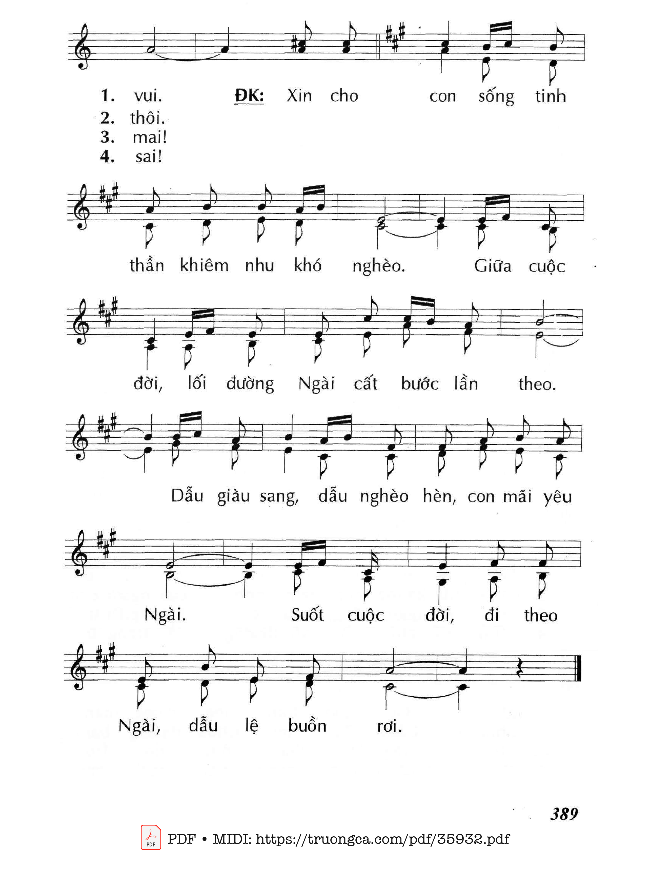 Trang 2 của Sheet nhạc PDF bài hát Người Giàu Khó Vào Nước Trời (Cn28 Tnb) - Huy Hoàng