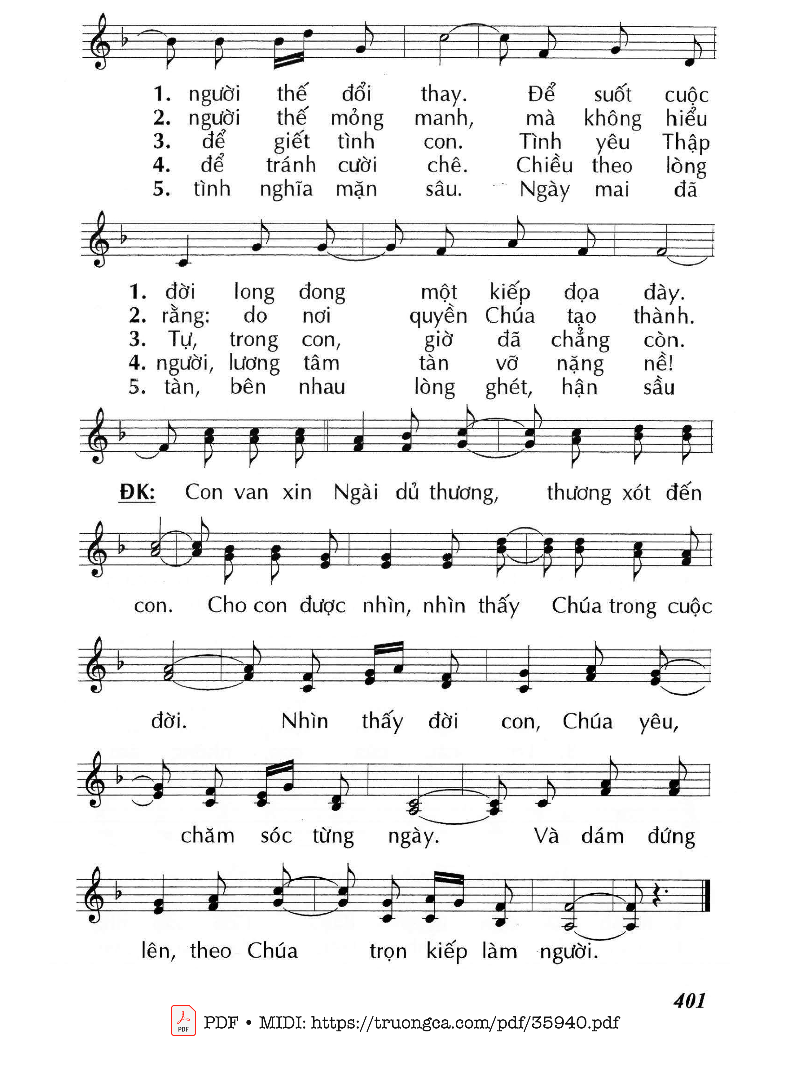 Trang 2 của Sheet nhạc PDF bài hát Người Mù Bên Vệ Đường (Cn30 Tnb) - Huy Hoàng