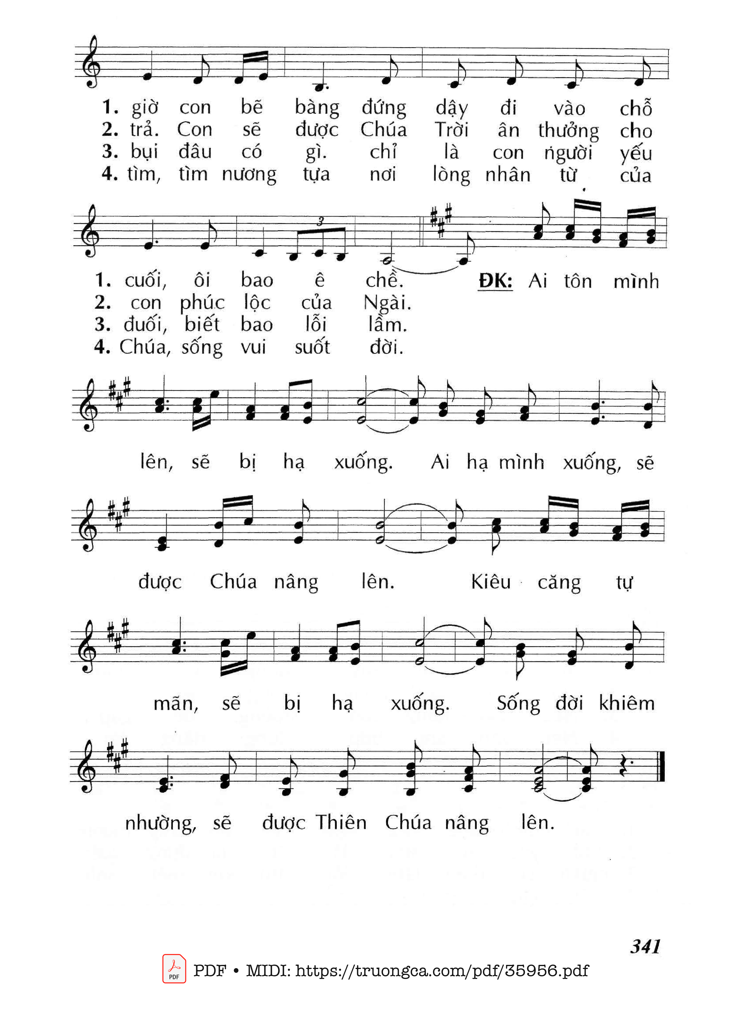 Trang 2 của Sheet nhạc PDF bài hát Ai Tôn Mình Lên (Cn22 Tnc) - Huy Hoàng