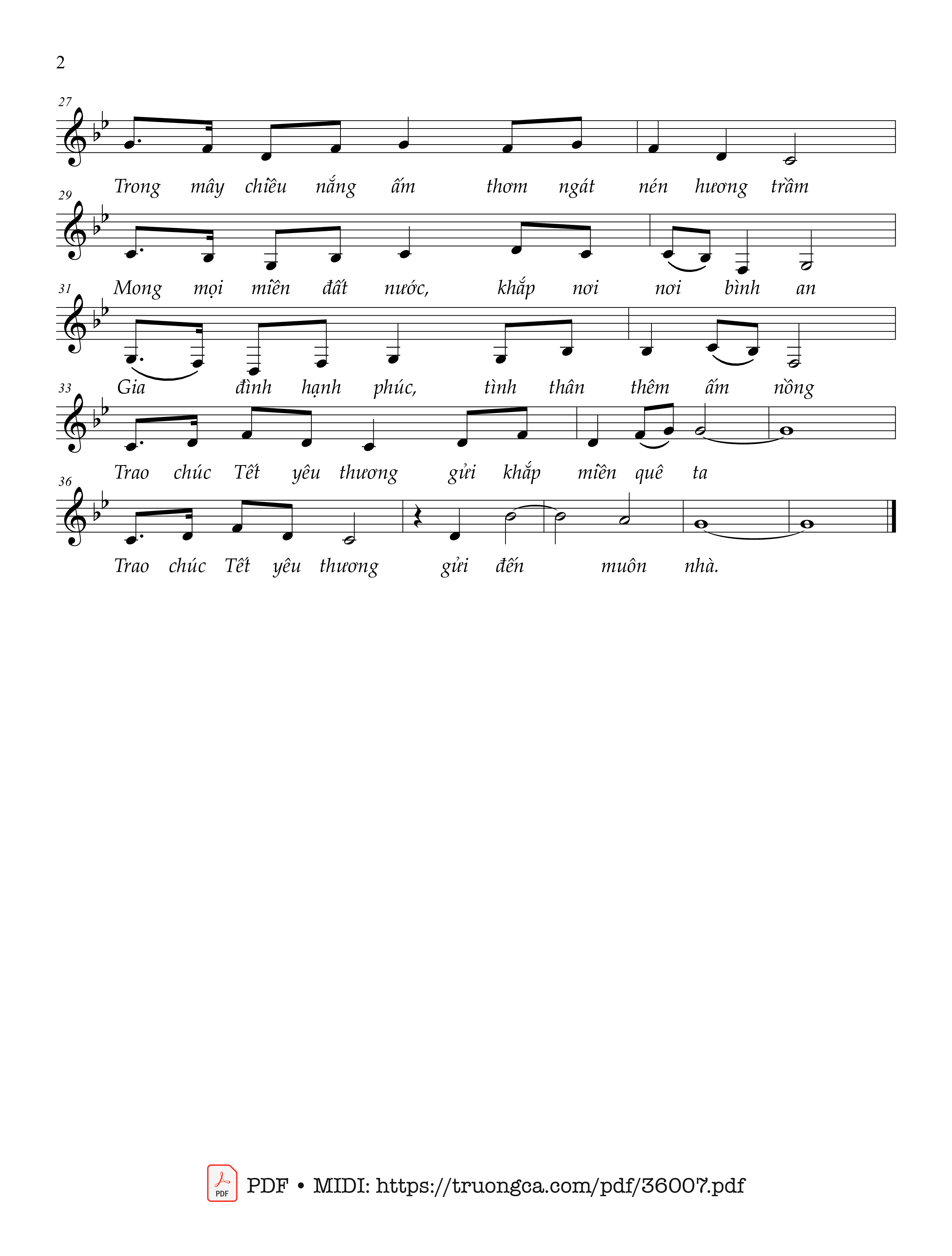 Trang 2 của Sheet nhạc PDF bài hát Nhịp đập mùa Xuân - Lê Thúy Hằng