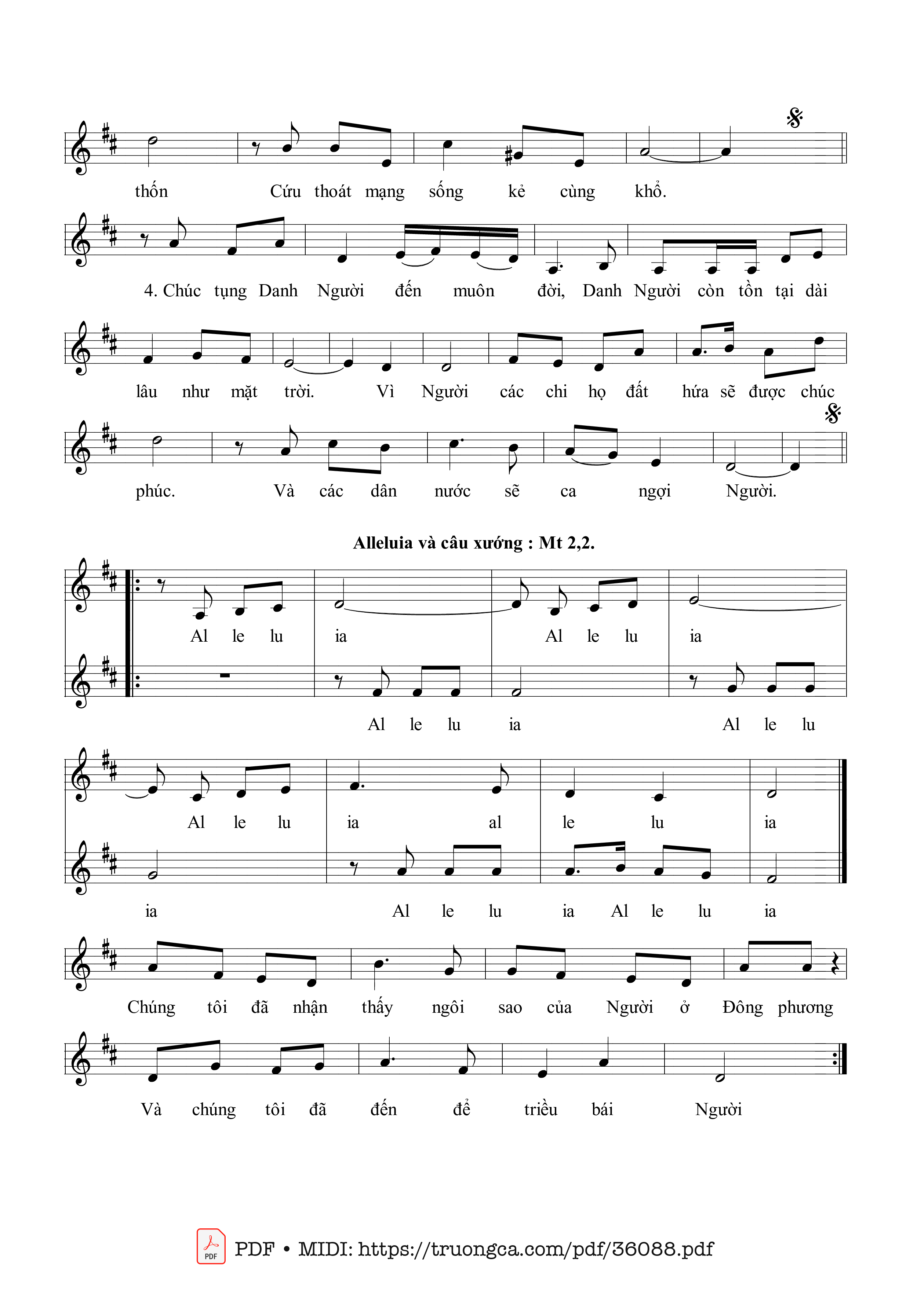 Trang 2 của Sheet nhạc PDF bài hát Lễ Hiển Linh Abc (Tv 71) - Hoàng Đan