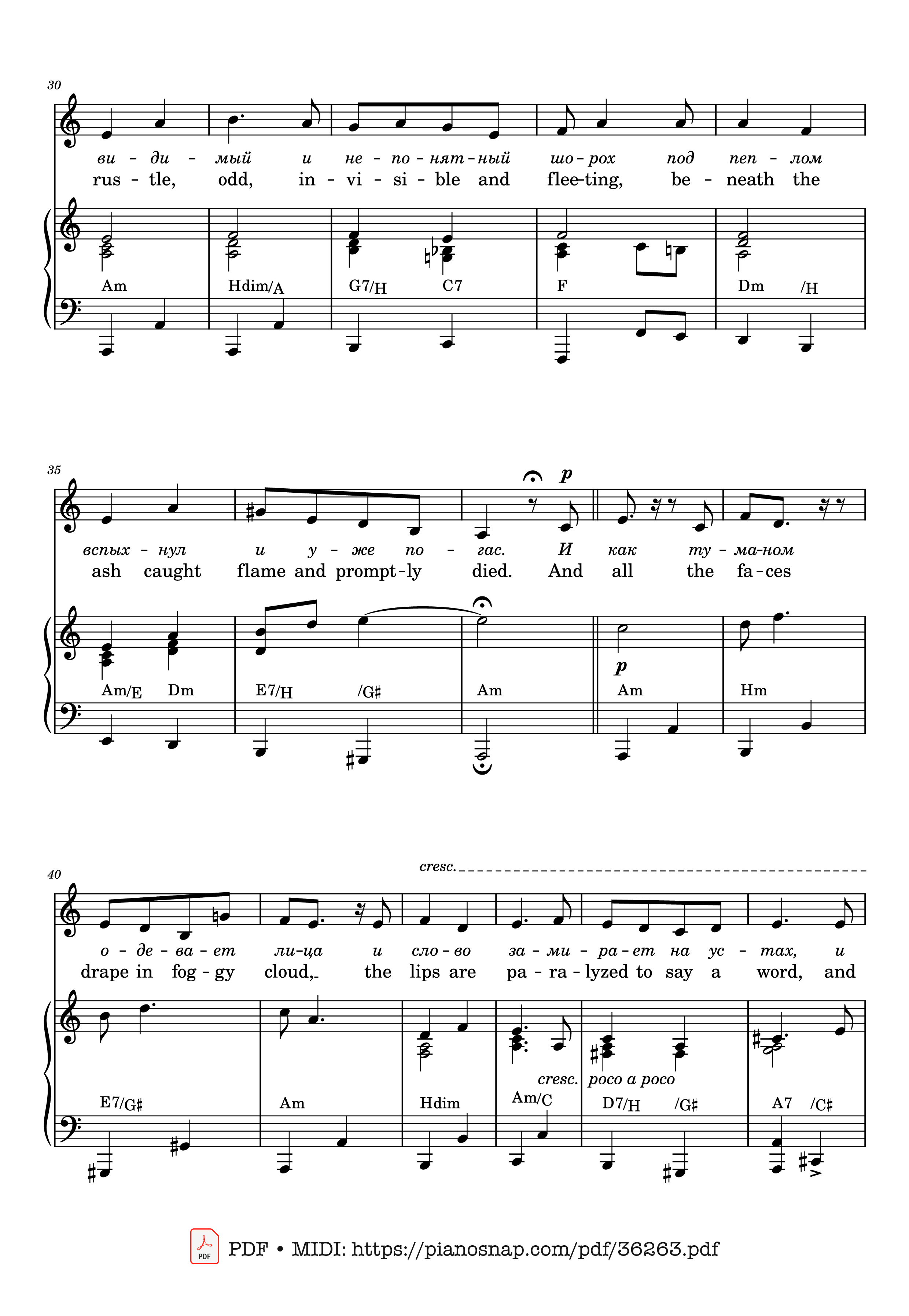 Trang 3 của Sheet nhạc PDF Piano bài hát Russian romance - My Quiet Dream, Violin&Piano - Osip Mandelstam