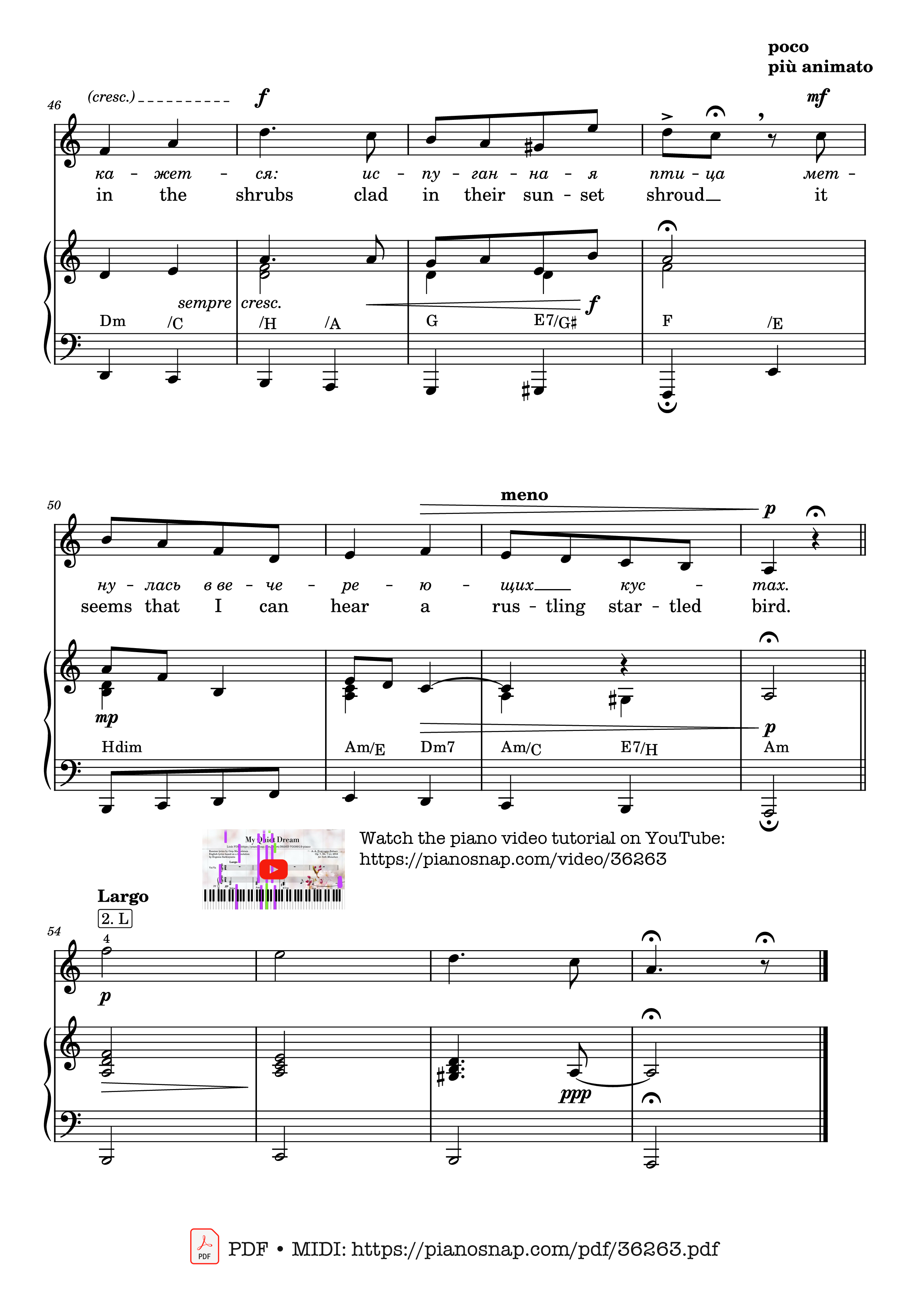 Trang 4 của Sheet nhạc PDF Piano bài hát Russian romance - My Quiet Dream, Violin&Piano - Osip Mandelstam