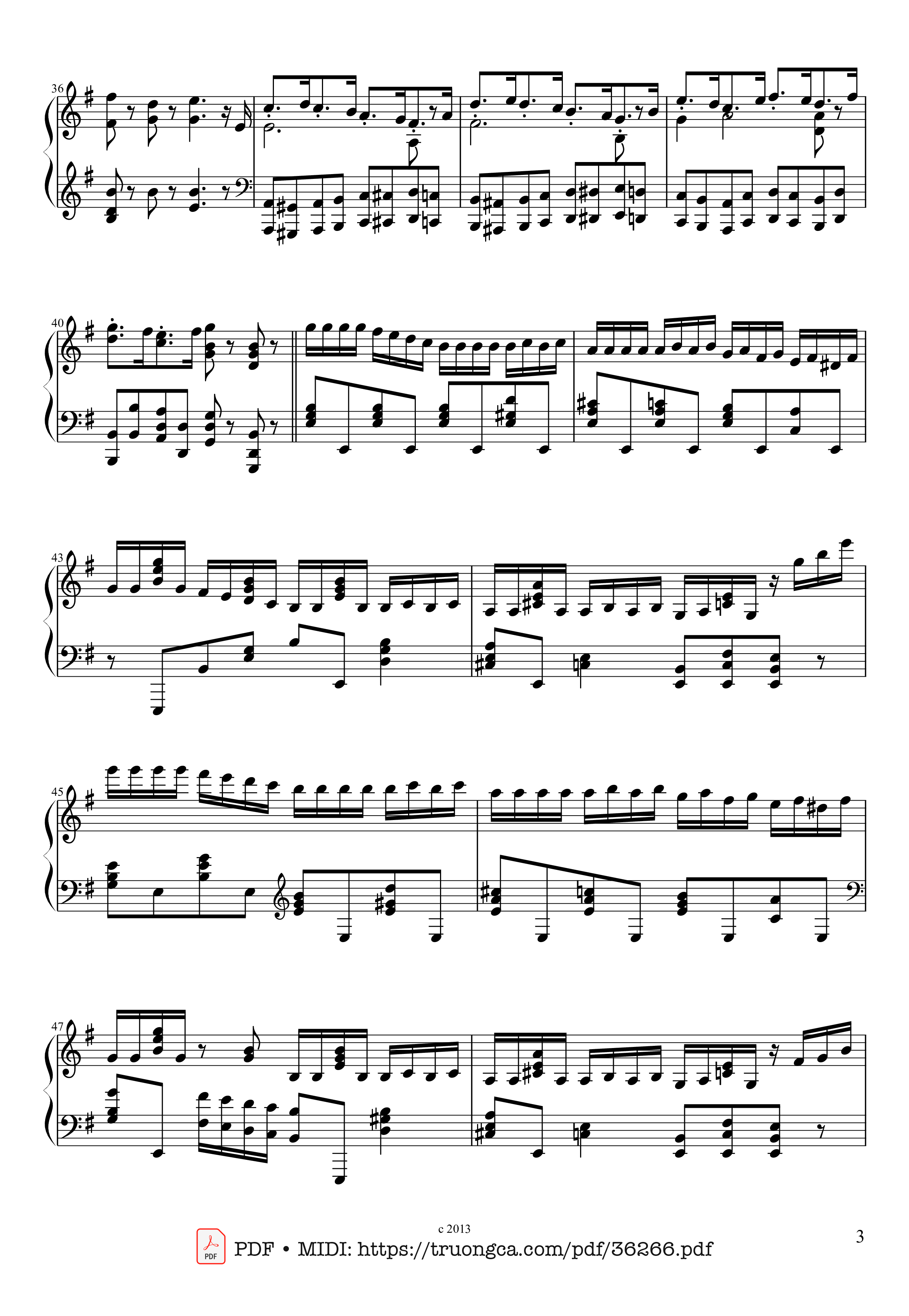 Trang 3 của Sheet nhạc PDF Piano bài hát The Nutcracker March for Piano - Pyotr Ilyich Tchaikovsky