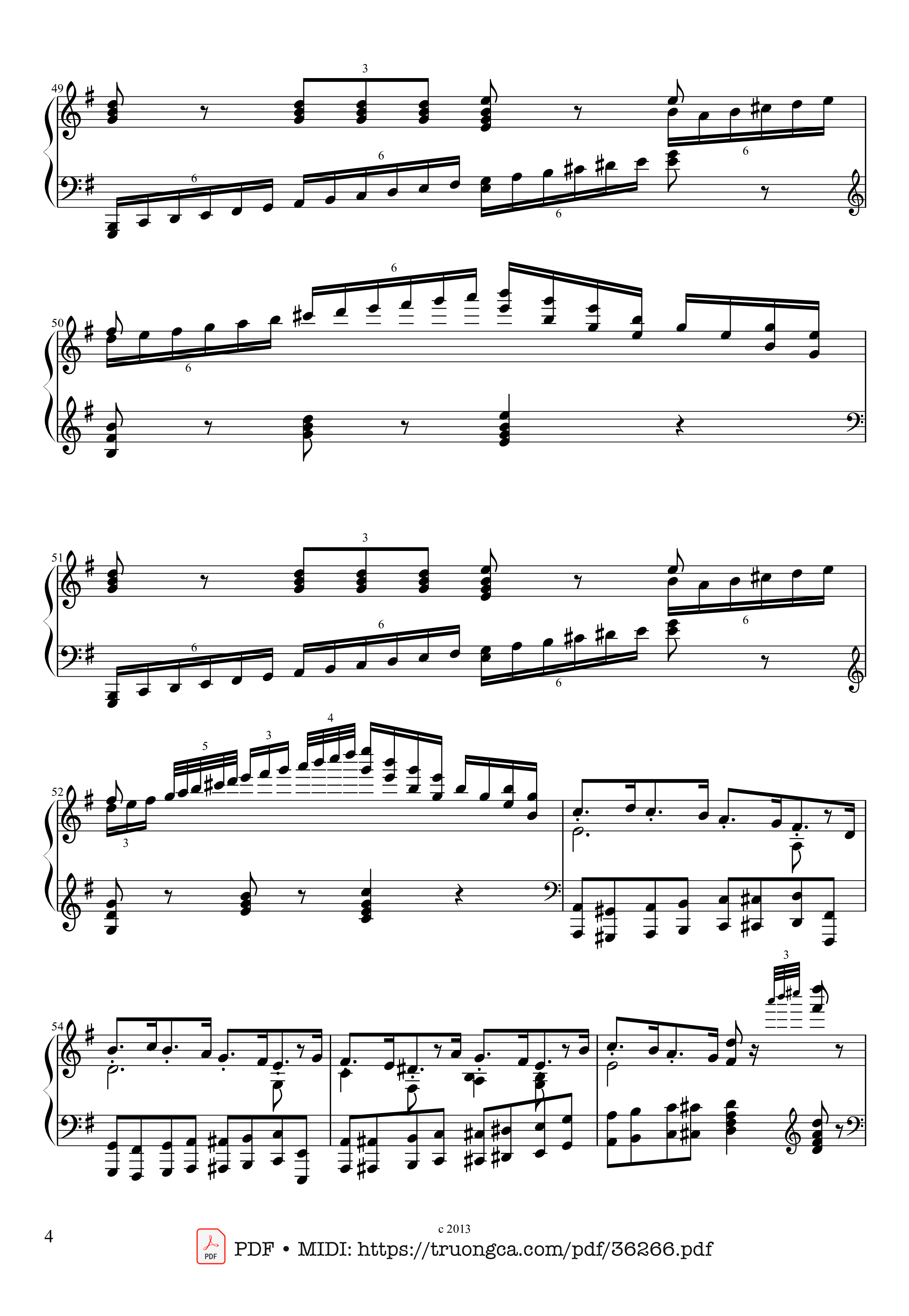 Trang 4 của Sheet nhạc PDF Piano bài hát The Nutcracker March for Piano - Pyotr Ilyich Tchaikovsky