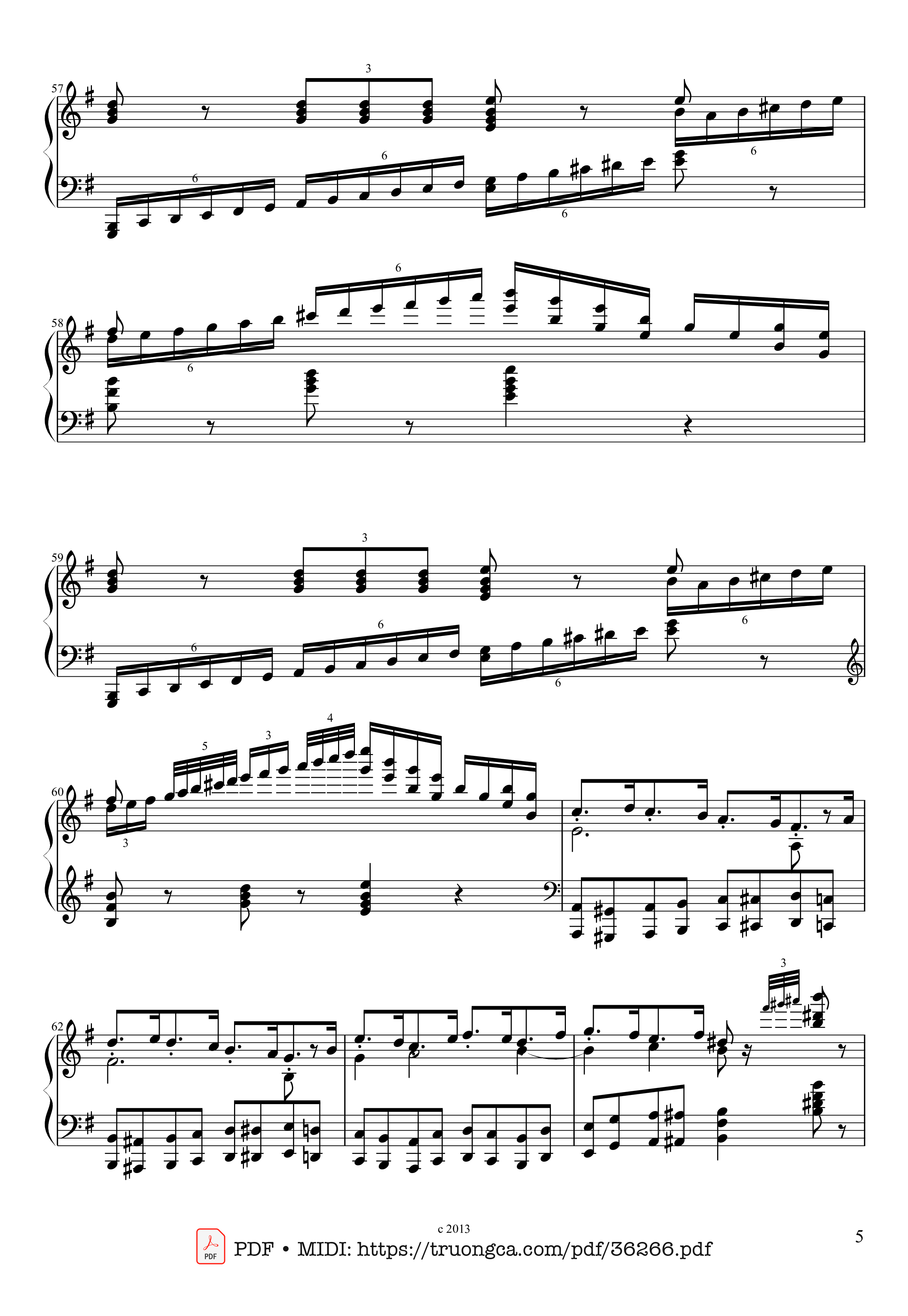 Trang 5 của Sheet nhạc PDF Piano bài hát The Nutcracker March for Piano - Pyotr Ilyich Tchaikovsky
