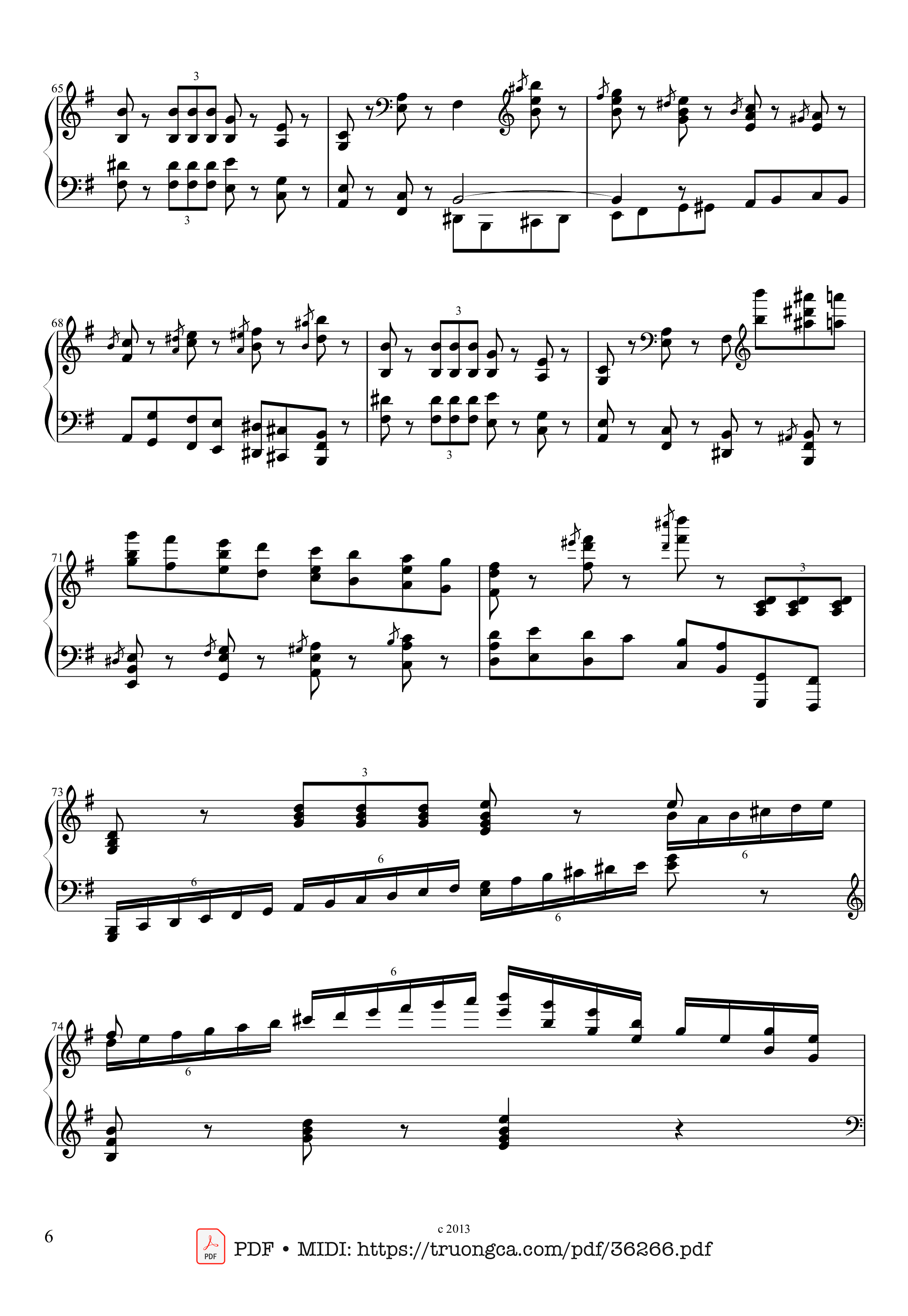 Trang 6 của Sheet nhạc PDF Piano bài hát The Nutcracker March for Piano - Pyotr Ilyich Tchaikovsky