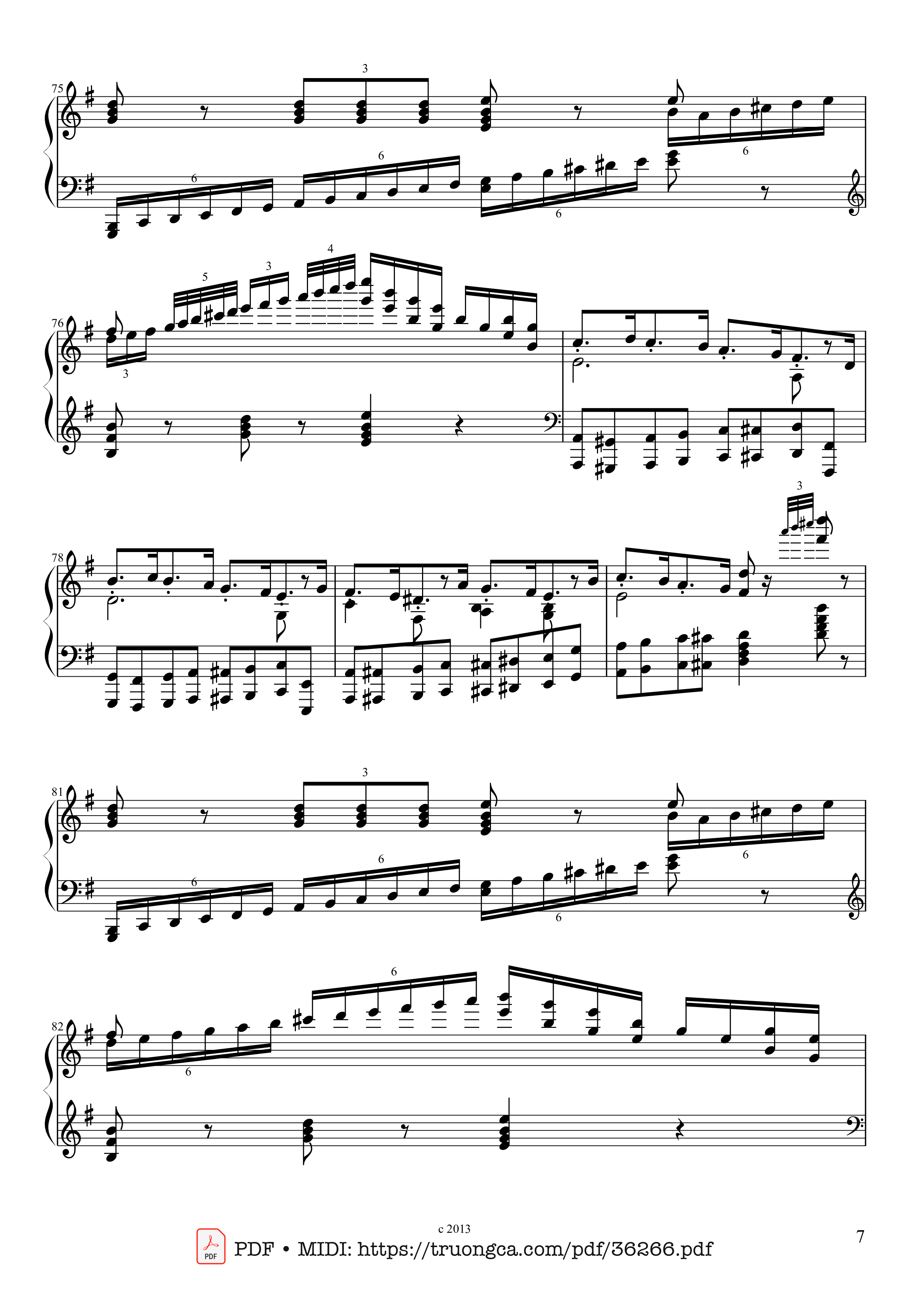 Trang 7 của Sheet nhạc PDF Piano bài hát The Nutcracker March for Piano - Pyotr Ilyich Tchaikovsky