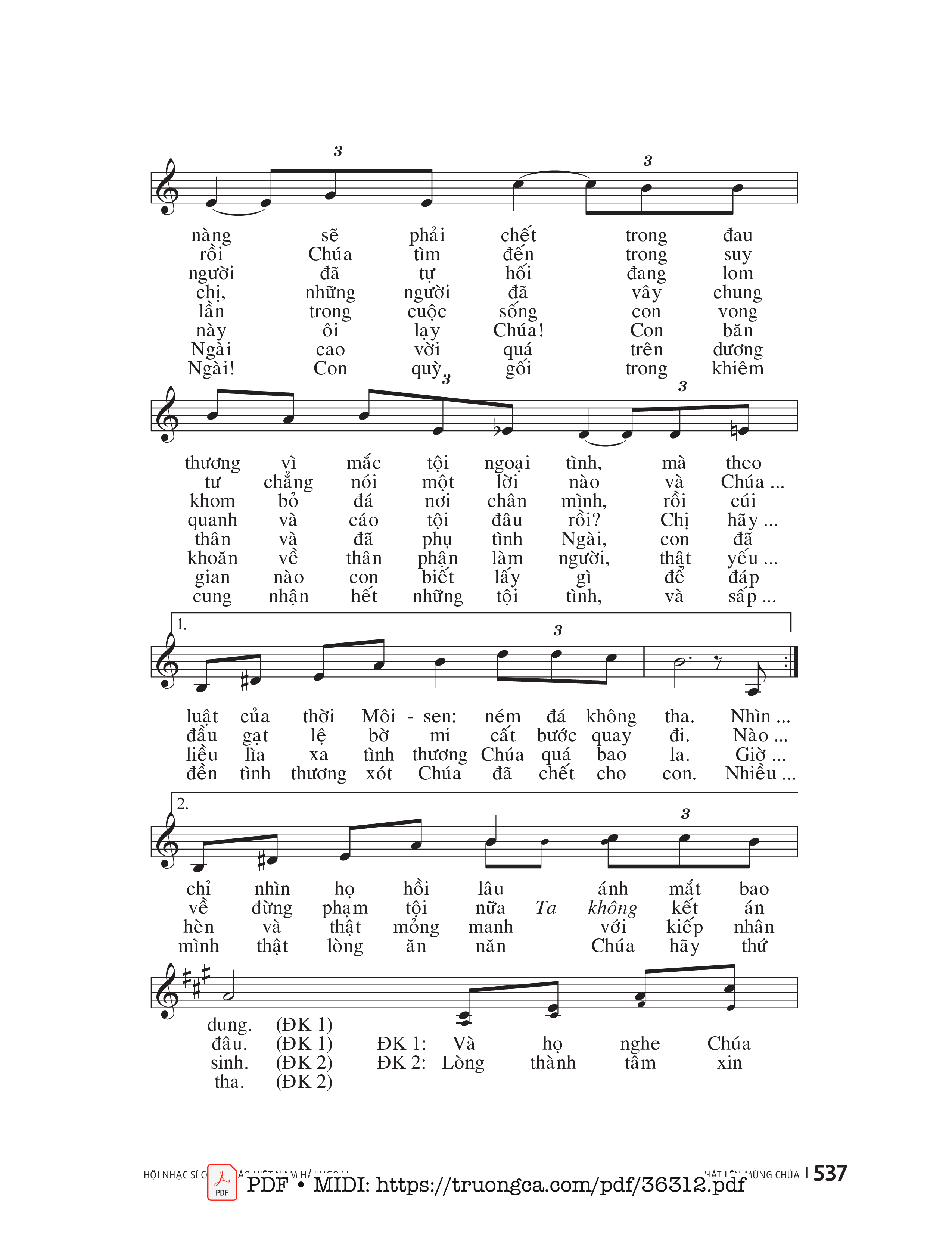 Trang 2 của Sheet nhạc PDF bài hát Chuyện người phụ nữ ngoại tình - Kiều Hữu Chiến