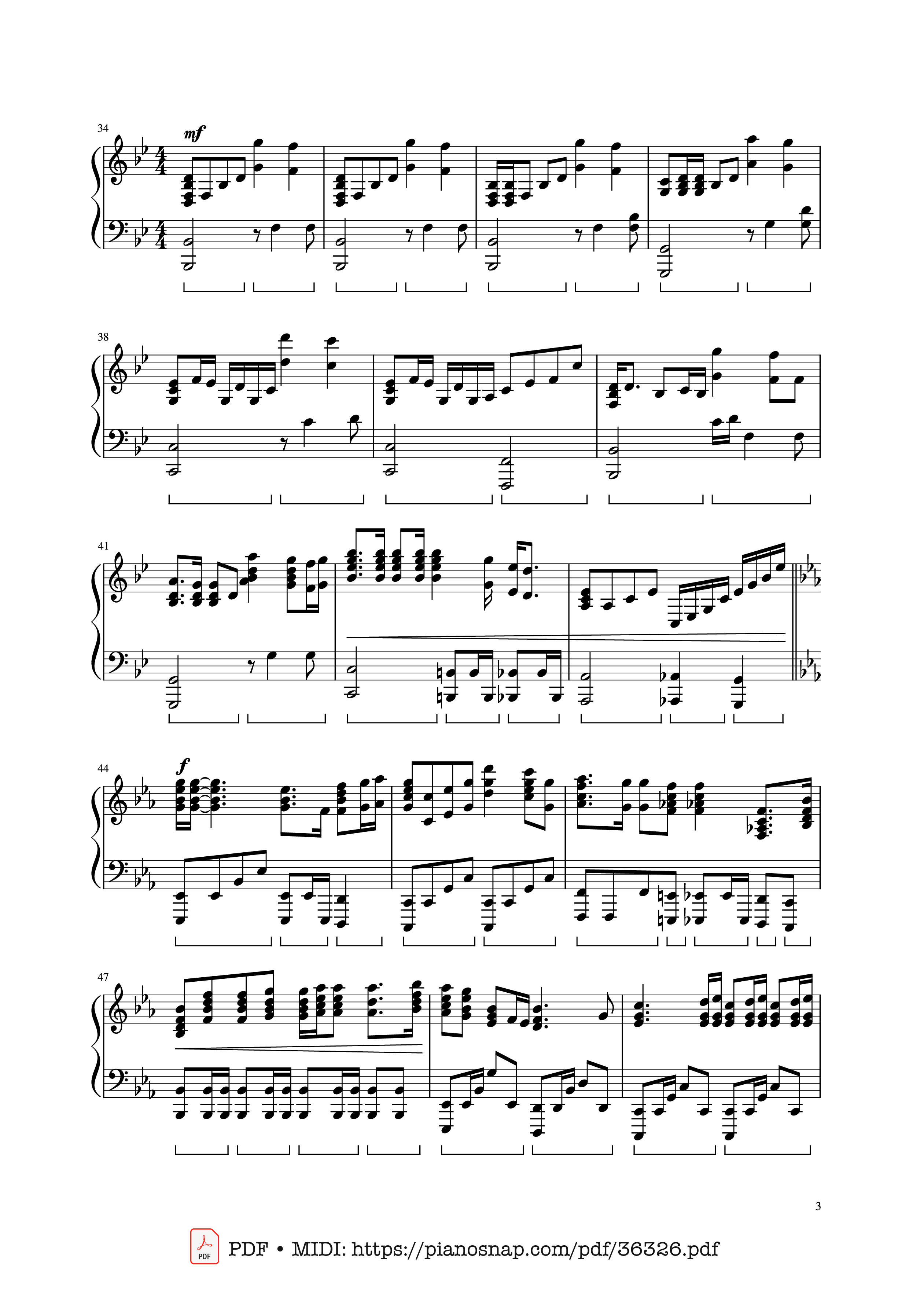 Trang 3 của Sheet nhạc PDF Piano bài hát Bohemian Rhapsody - Queen - Queen