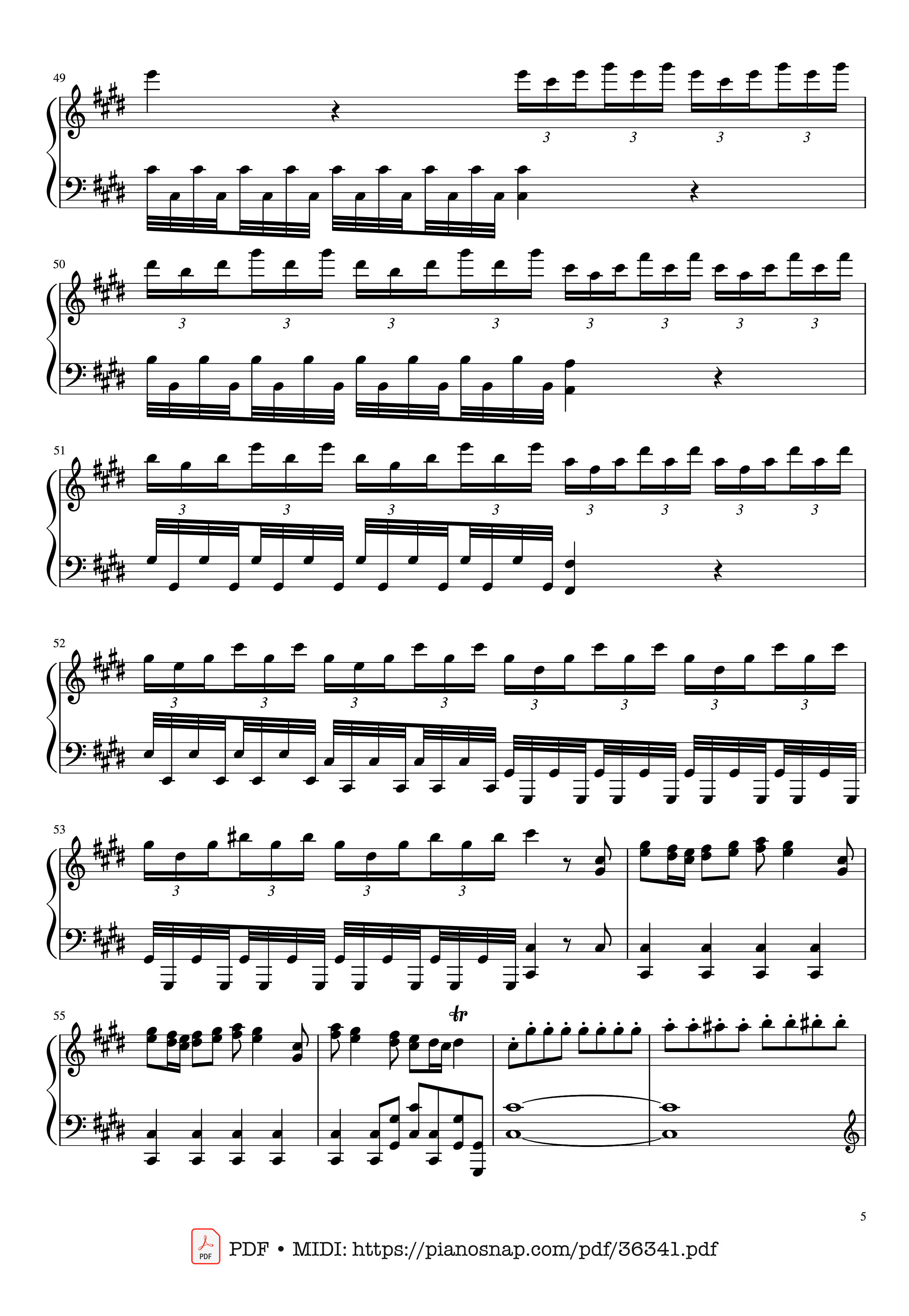 Trang 5 của Sheet nhạc PDF Piano bài hát Vivaldi