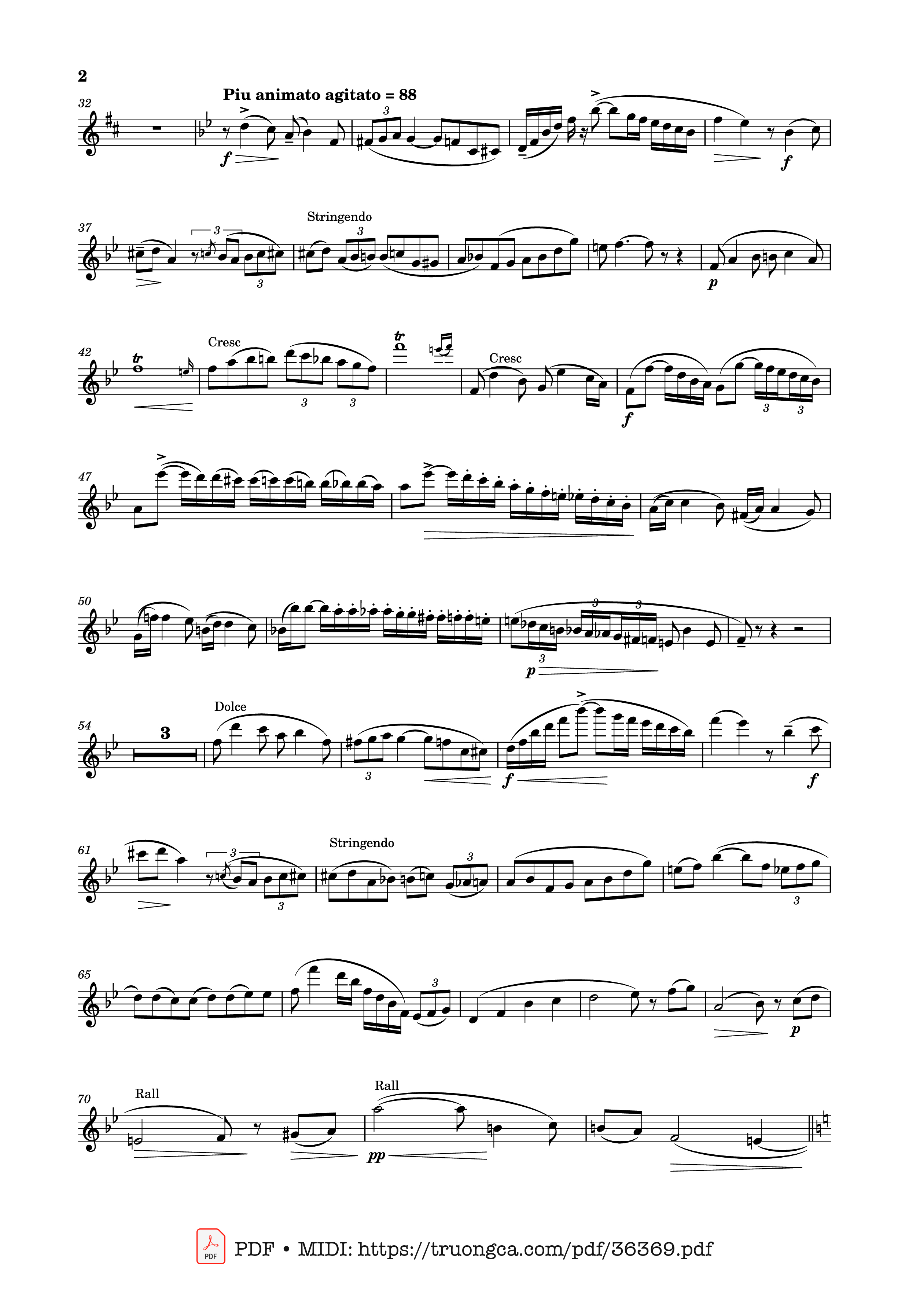Trang 2 của Sheet nhạc PDF bài hát Concertino for Flute Op.107 - Cecile Chaminade
