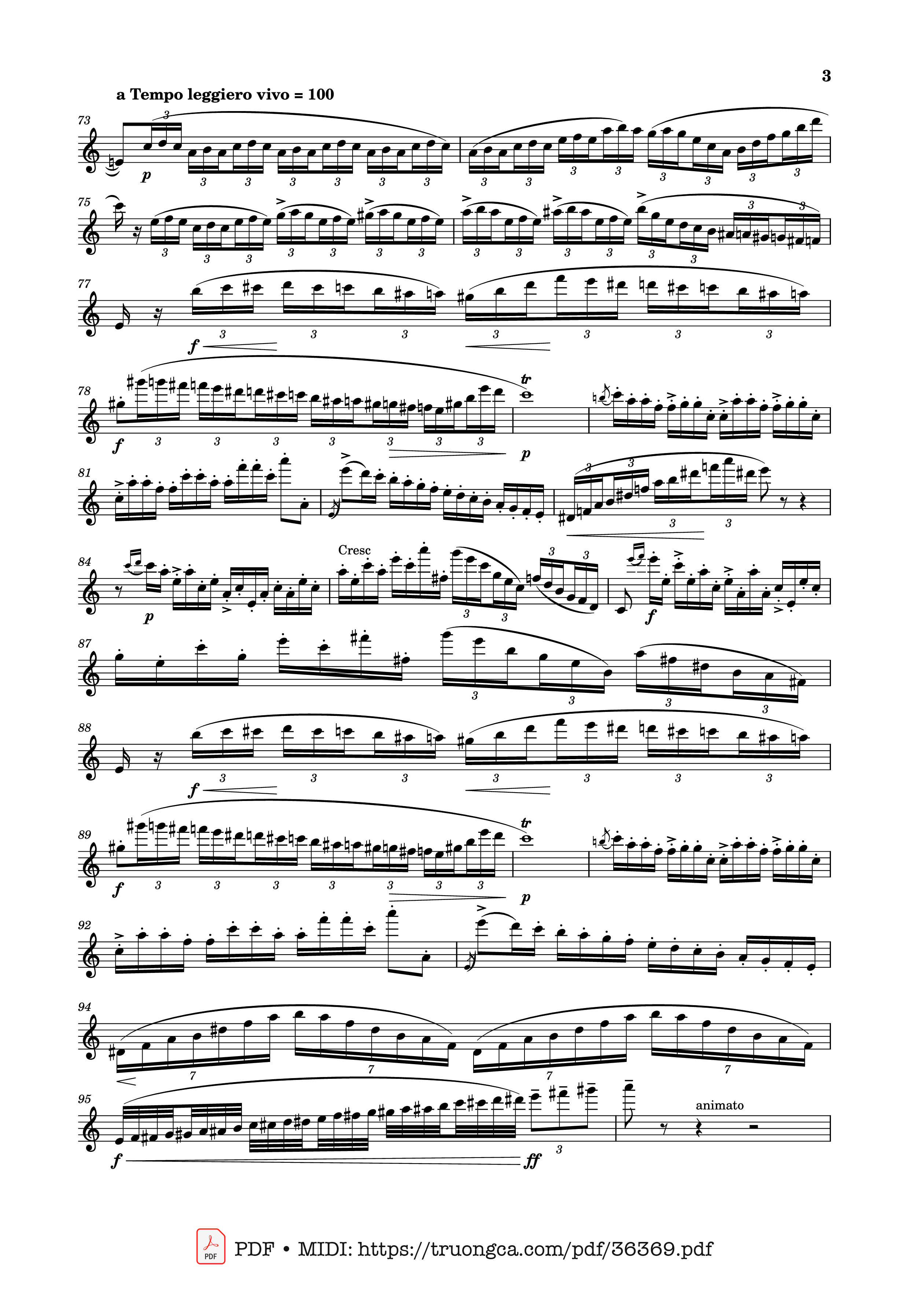 Trang 3 của Sheet nhạc PDF bài hát Concertino for Flute Op.107 - Cecile Chaminade
