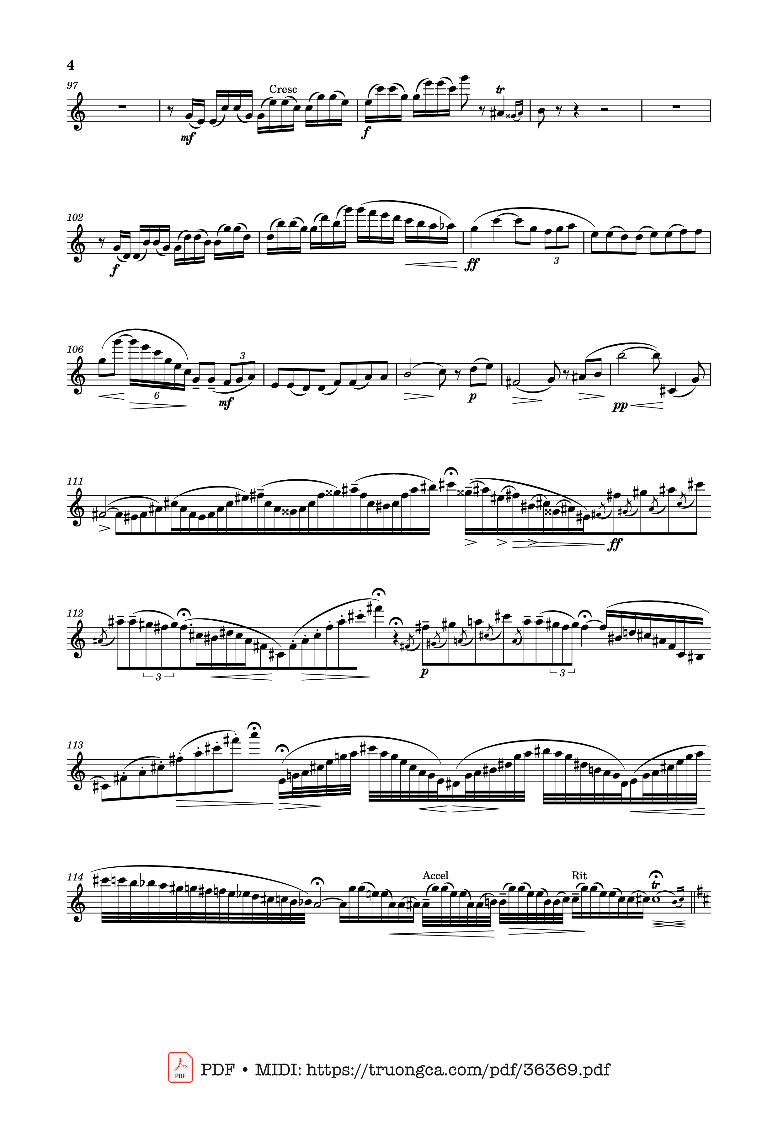 Trang 4 của Sheet nhạc PDF bài hát Concertino for Flute Op.107 - Cecile Chaminade