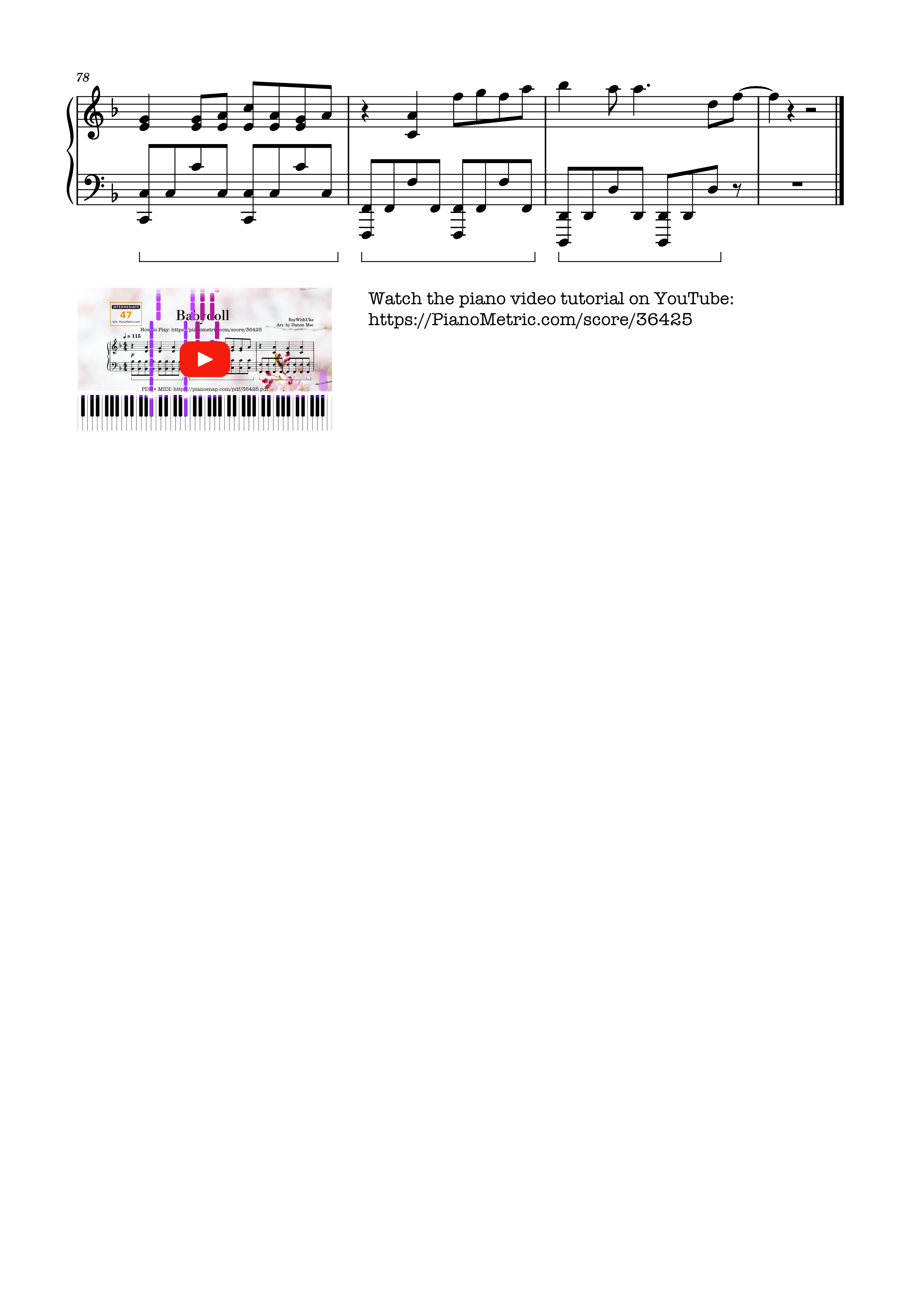 Trang 6 của Sheet nhạc PDF Piano bài hát Babydoll (Full Piano Cover) - BoyWithUke