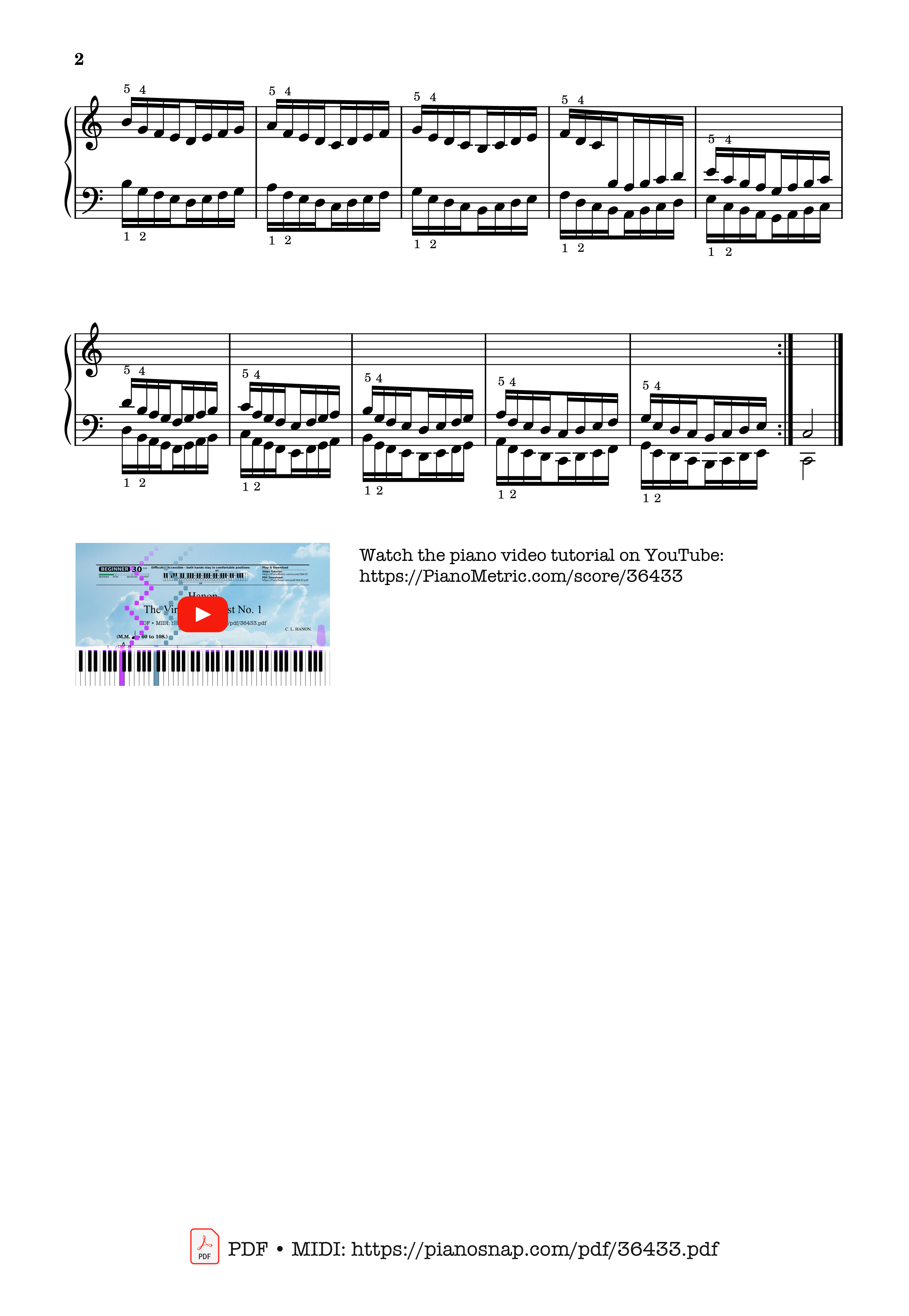 Trang 2 của Sheet nhạc PDF bài hát Hanon - The Virtuoso Pianist No. 1 - Charles-Louis Hanon