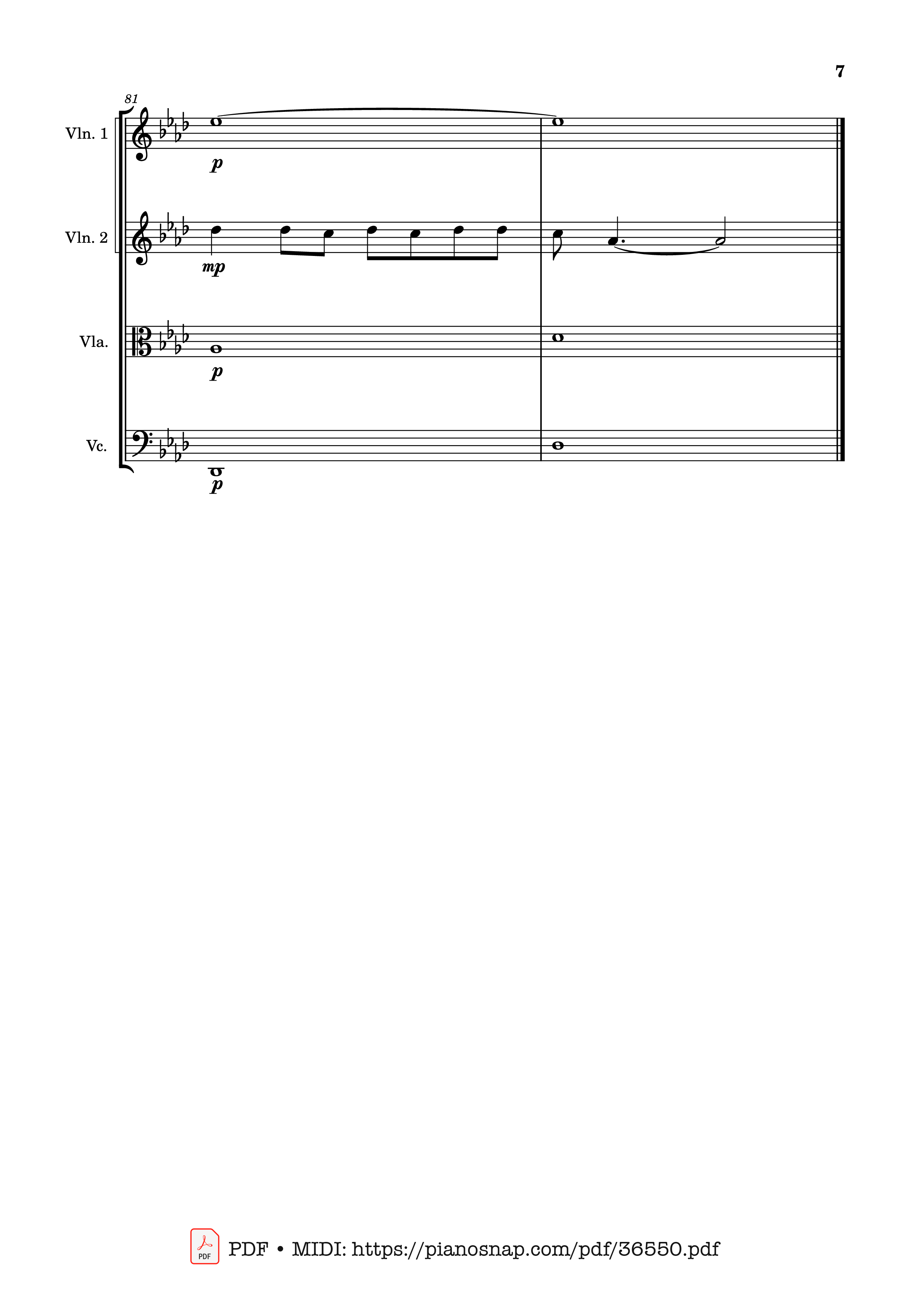 Trang 7 của Sheet nhạc PDF bài hát Let It Go - string quartet Violin - Walt Disney
