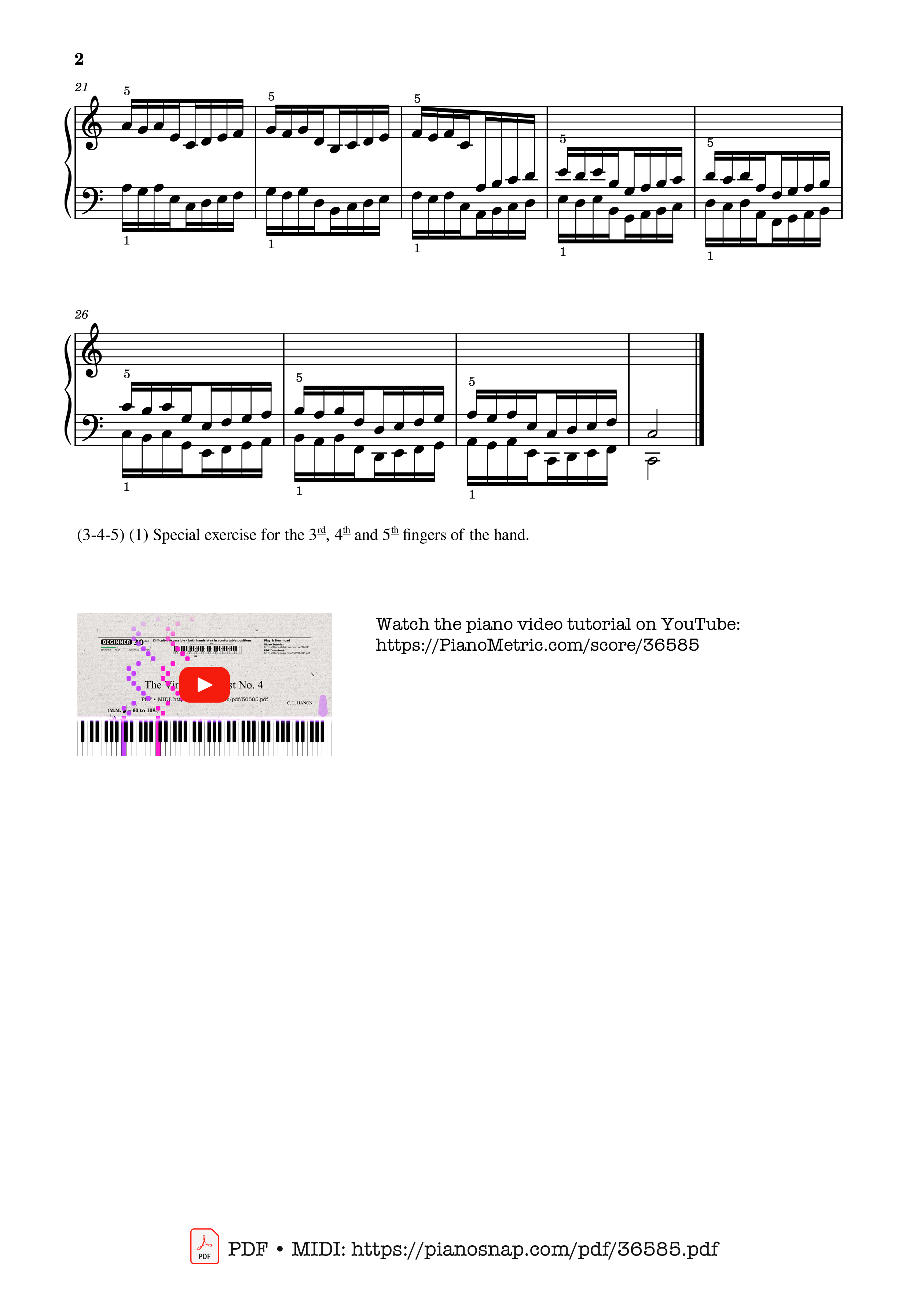 Trang 2 của Sheet nhạc PDF bài hát Hanon - The Virtuoso Pianist No. 4 - Charles-Louis Hanon