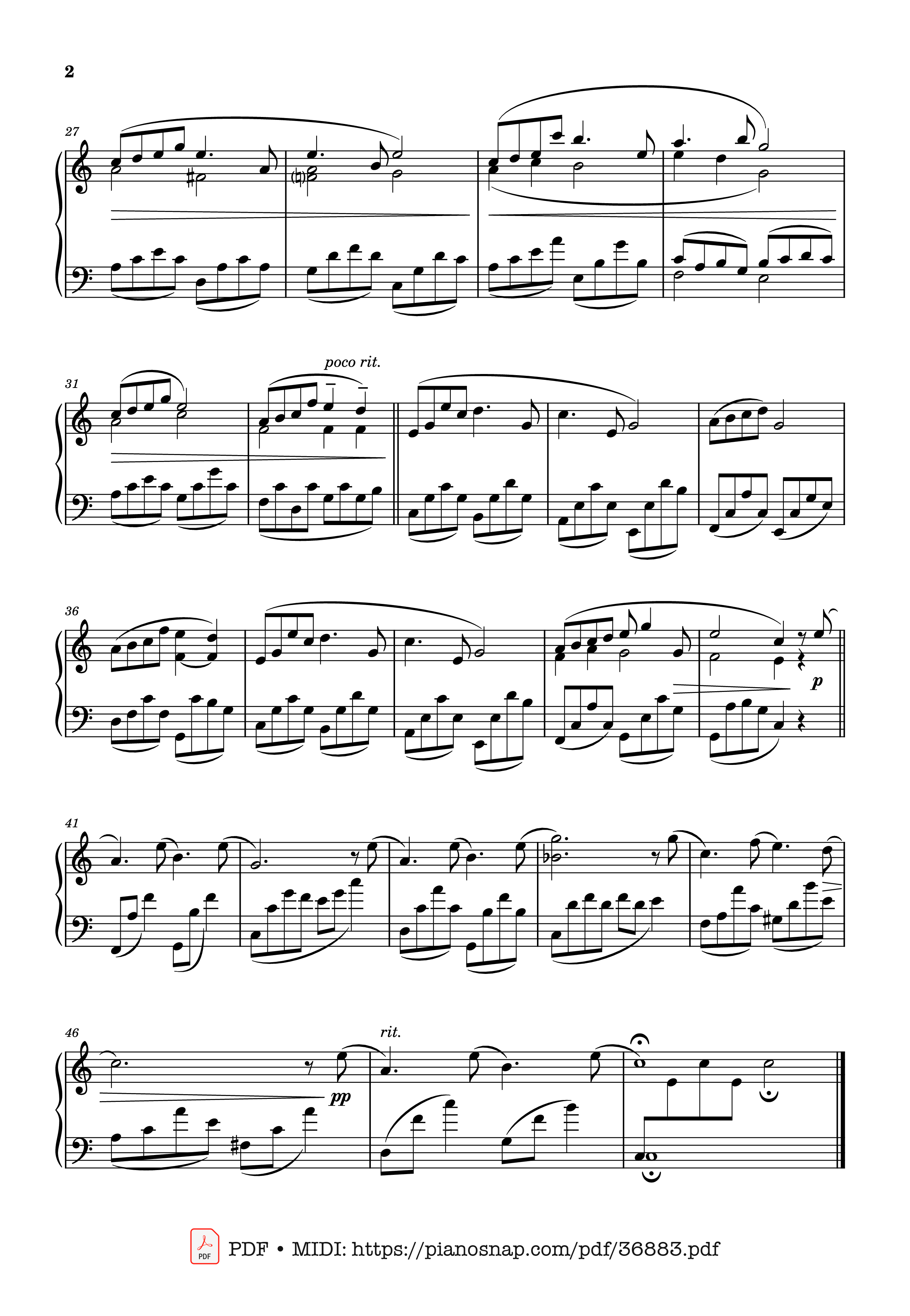 Trang 2 của Sheet nhạc PDF Piano bài hát L