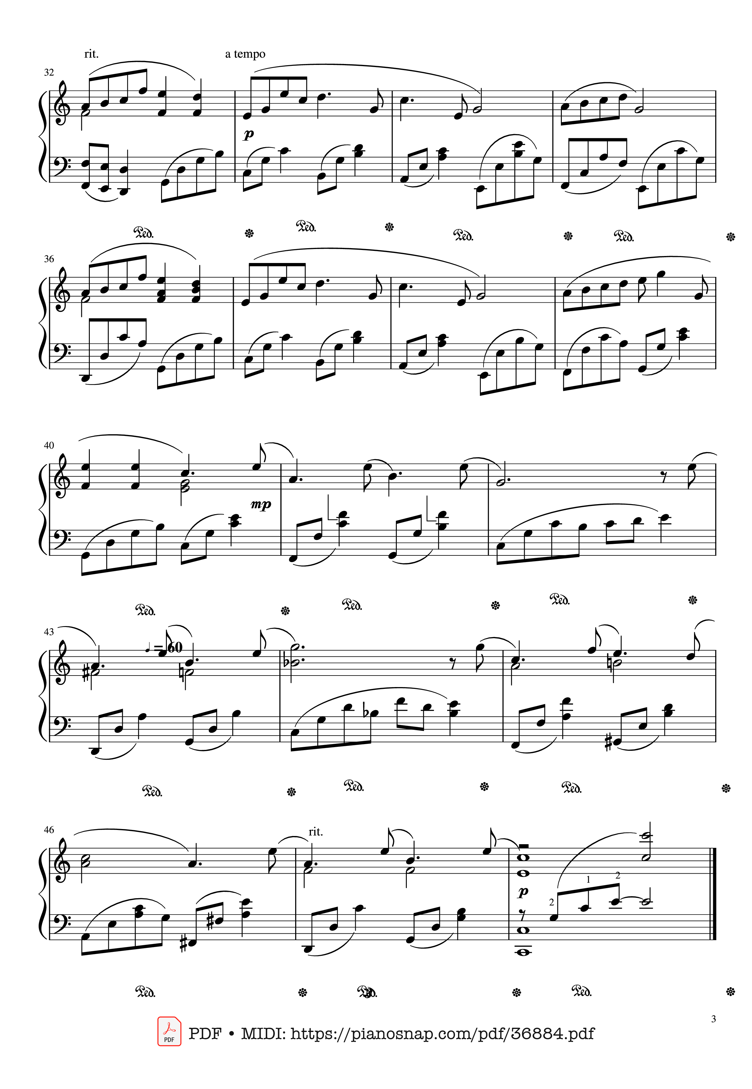 Trang 3 của Sheet nhạc PDF Piano bài hát L