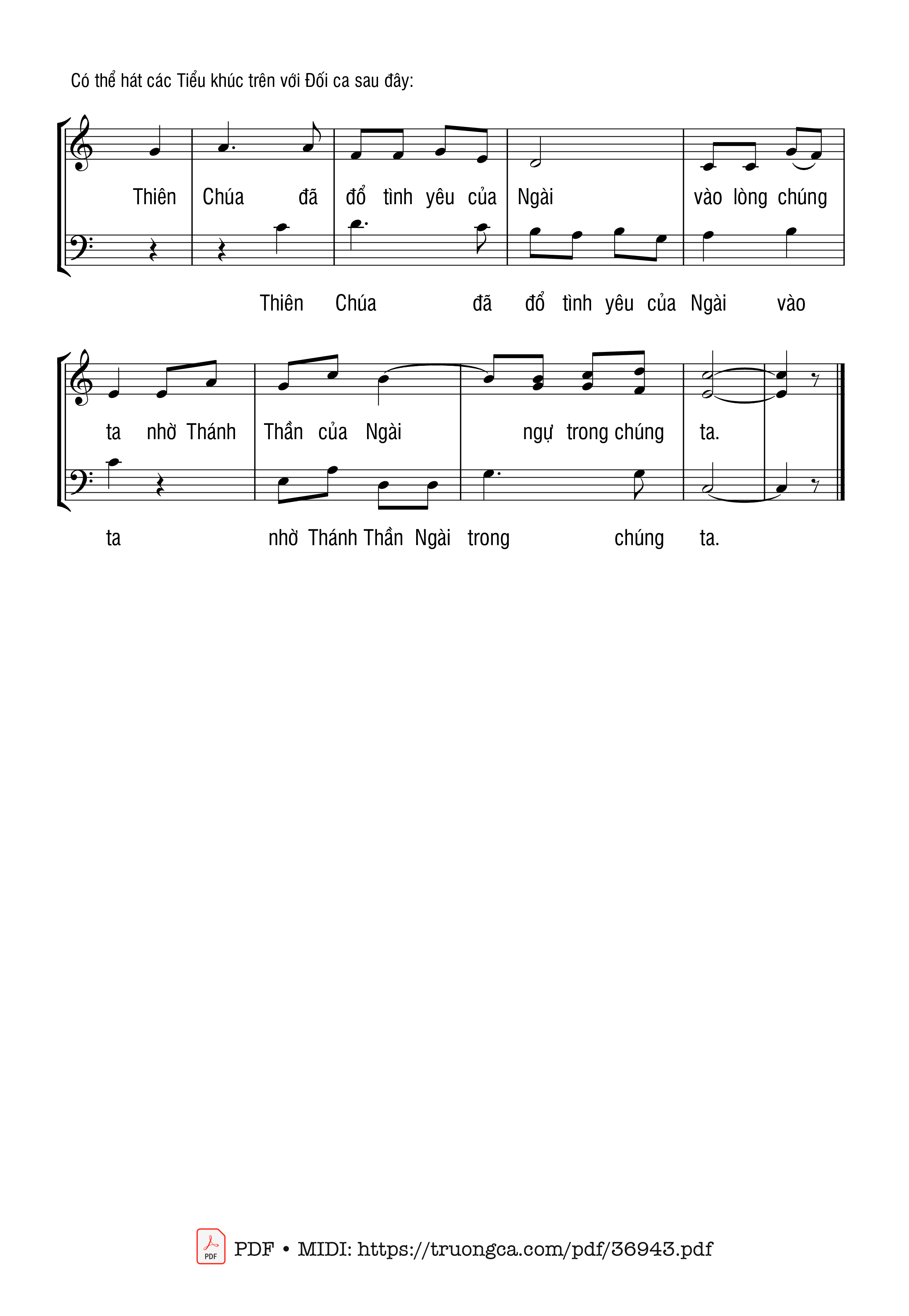 Trang 2 của Sheet nhạc PDF bài hát Ca Nhập Lễ Chúa Thánh Thần Hiện Xuống - Kim Long