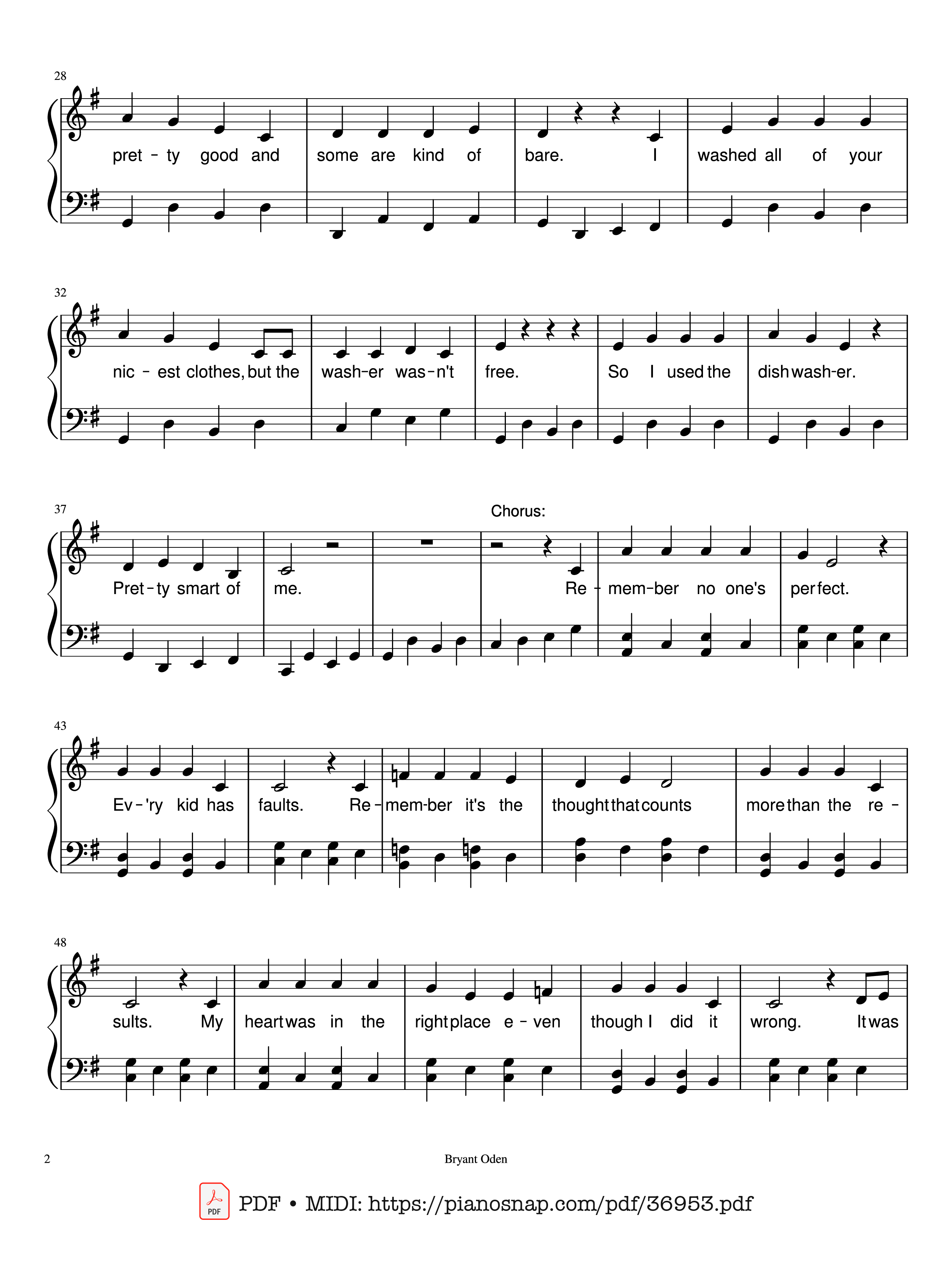 Trang 2 của Sheet nhạc PDF Piano bài hát The Mother