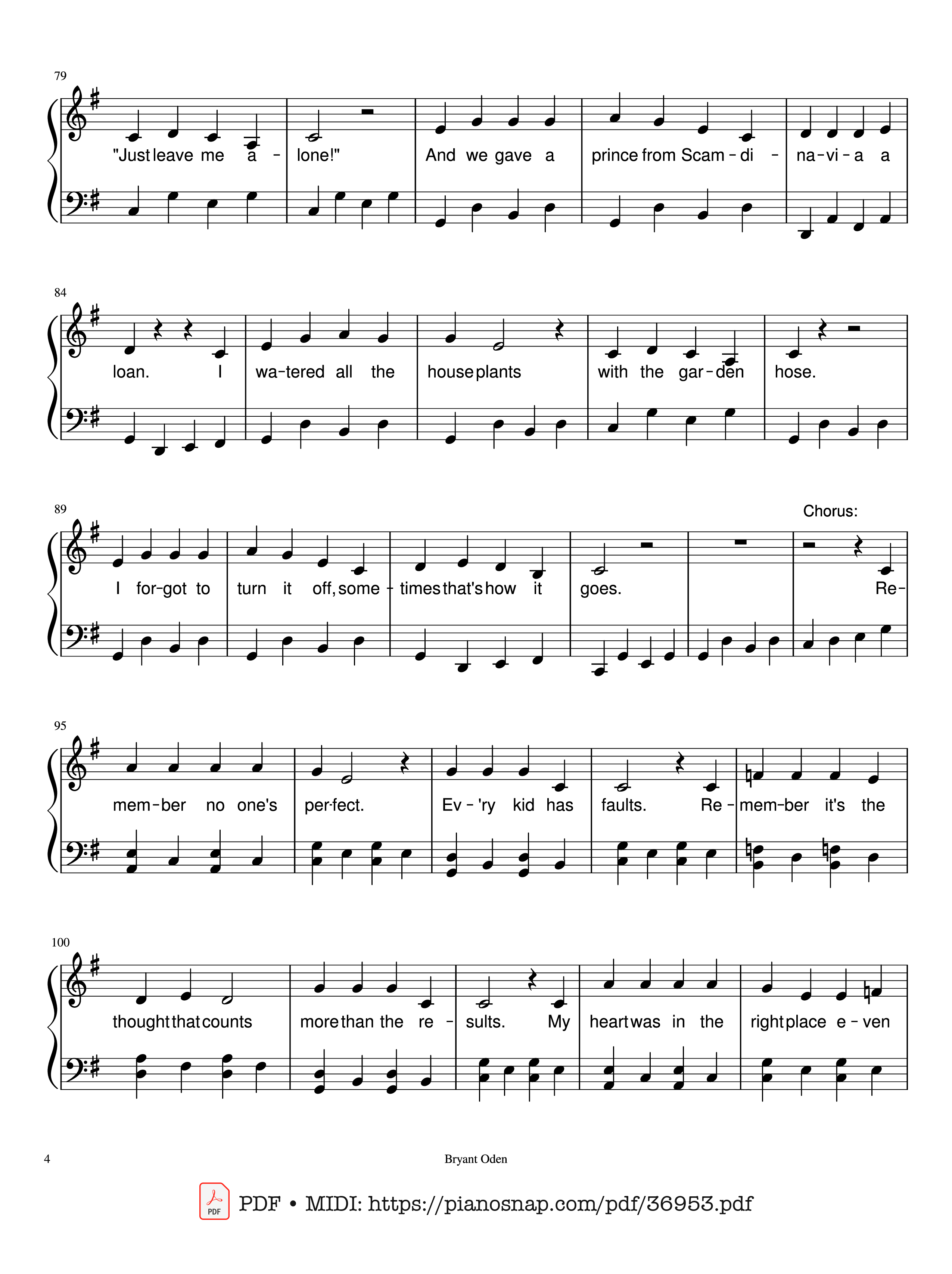 Trang 4 của Sheet nhạc PDF Piano bài hát The Mother