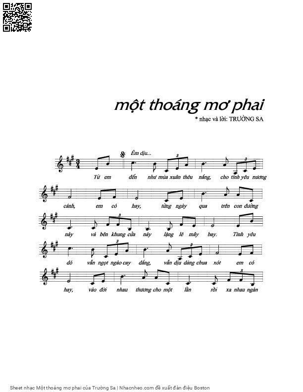 Một thoáng mơ phai