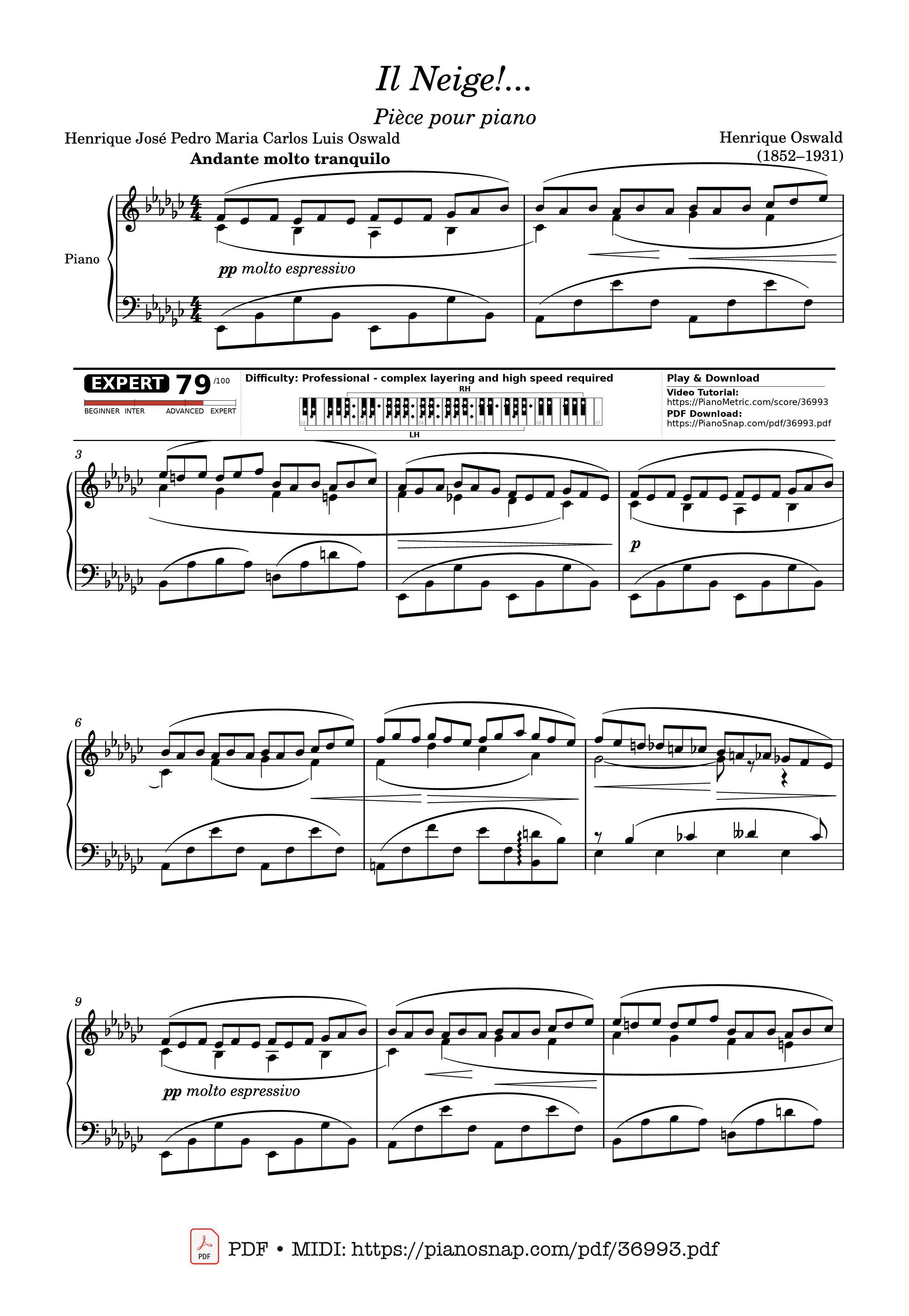 Sheet nhạc Il Neige! - Henrique Oswald