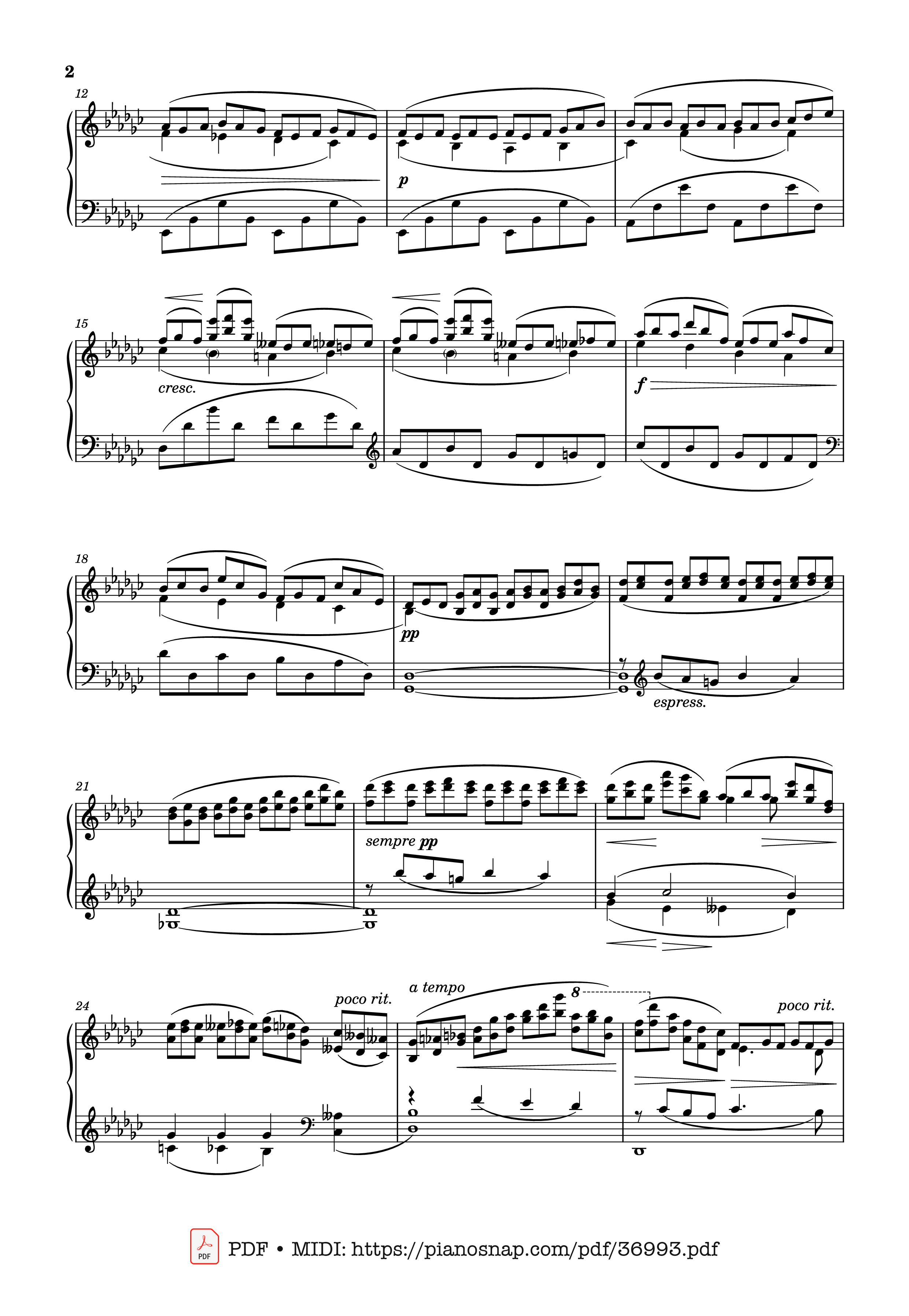 Trang 2 của Sheet nhạc PDF Piano bài hát Il Neige! - Henrique Oswald