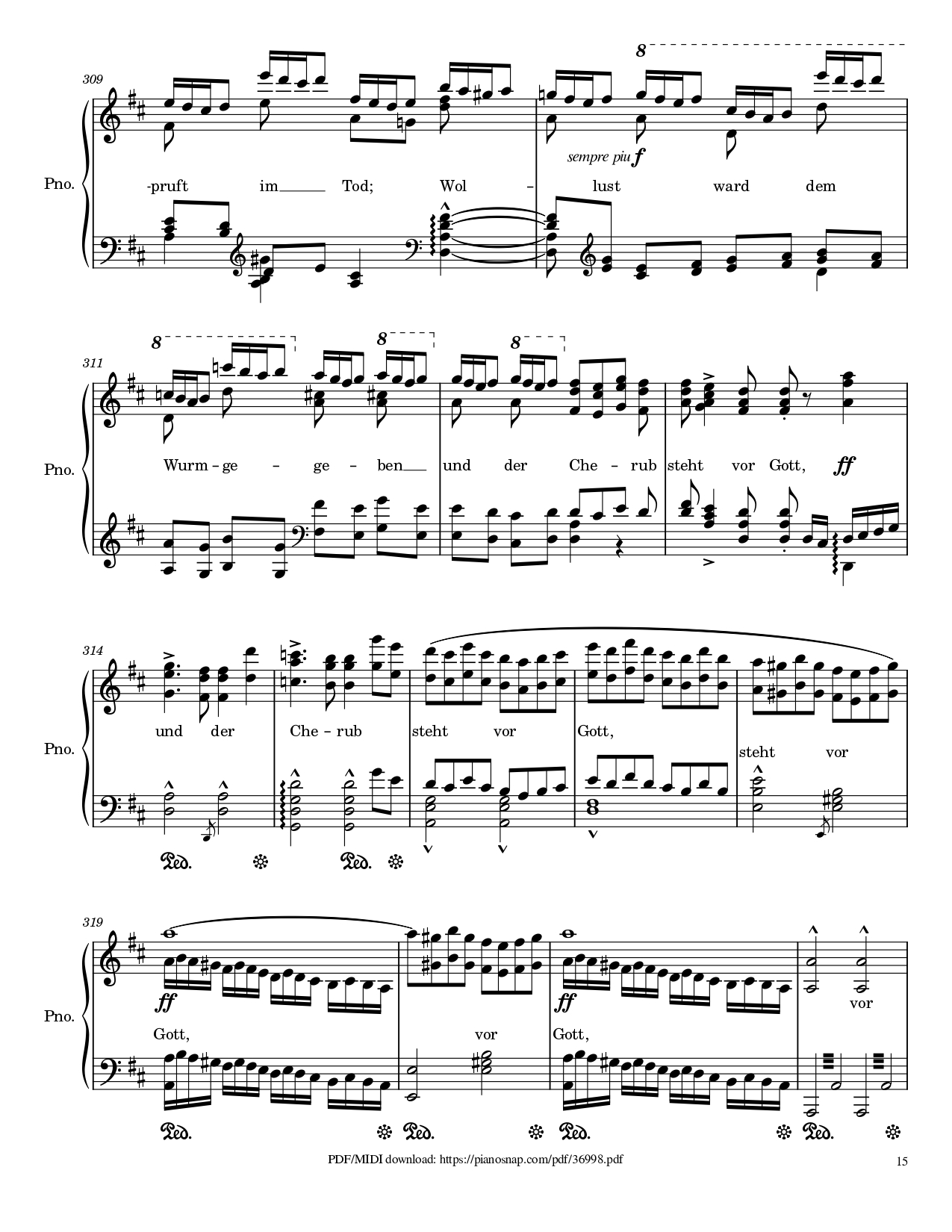 Trang 15 của Sheet nhạc PDF Piano bài hát Symphony no.9, 4th Movement, Ode to Joy Piano - Ludwig van Beethoven