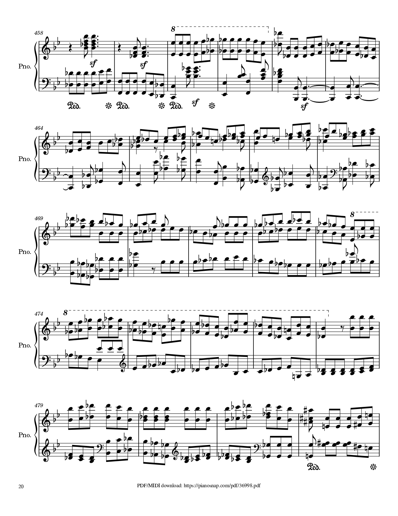 Trang 20 của Sheet nhạc PDF Piano bài hát Symphony no.9, 4th Movement, Ode to Joy Piano - Ludwig van Beethoven