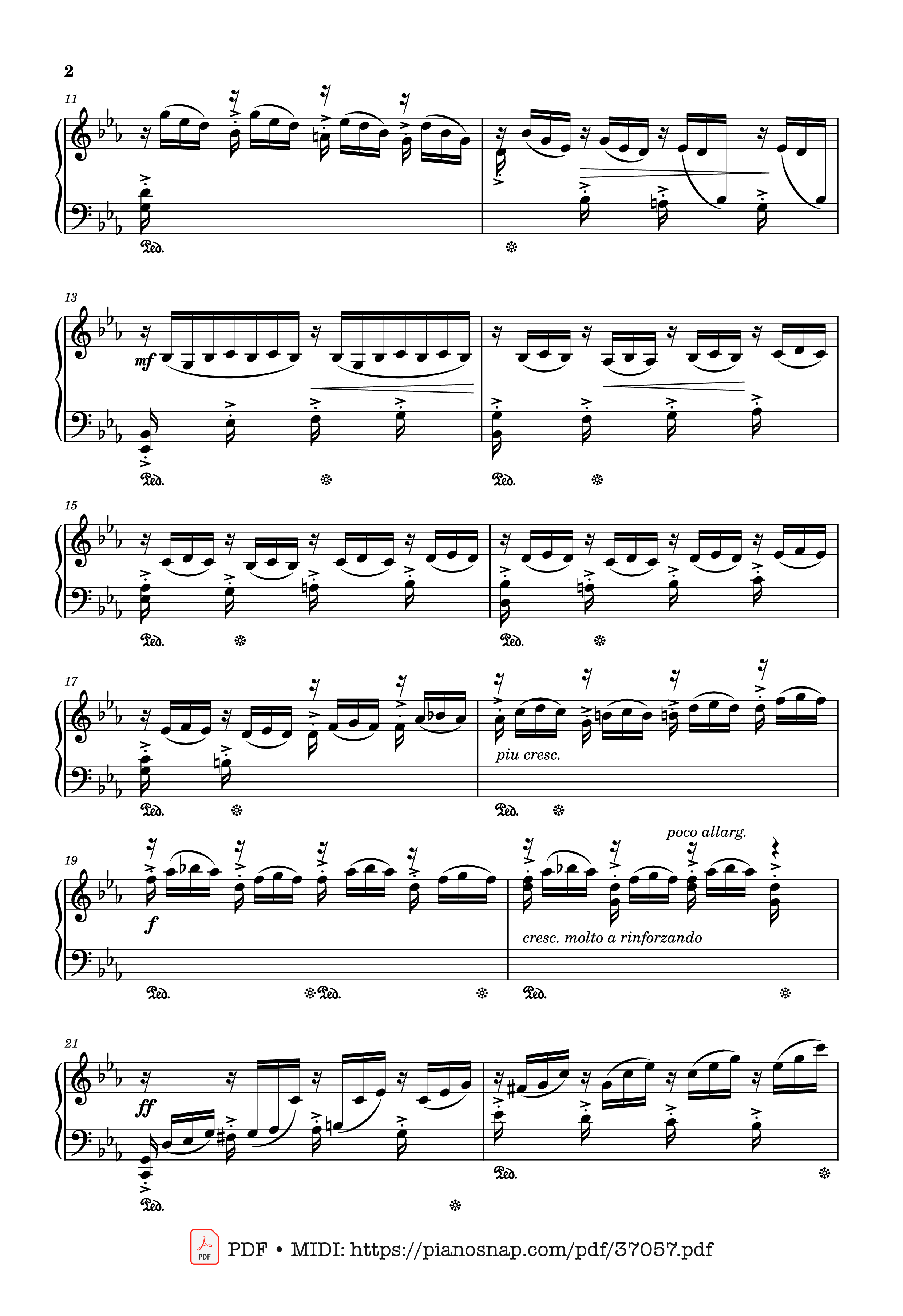 Trang 2 của Sheet nhạc PDF bài hát Etude Op. 33 No. 18 Stormy stream - Samuil Maykapar