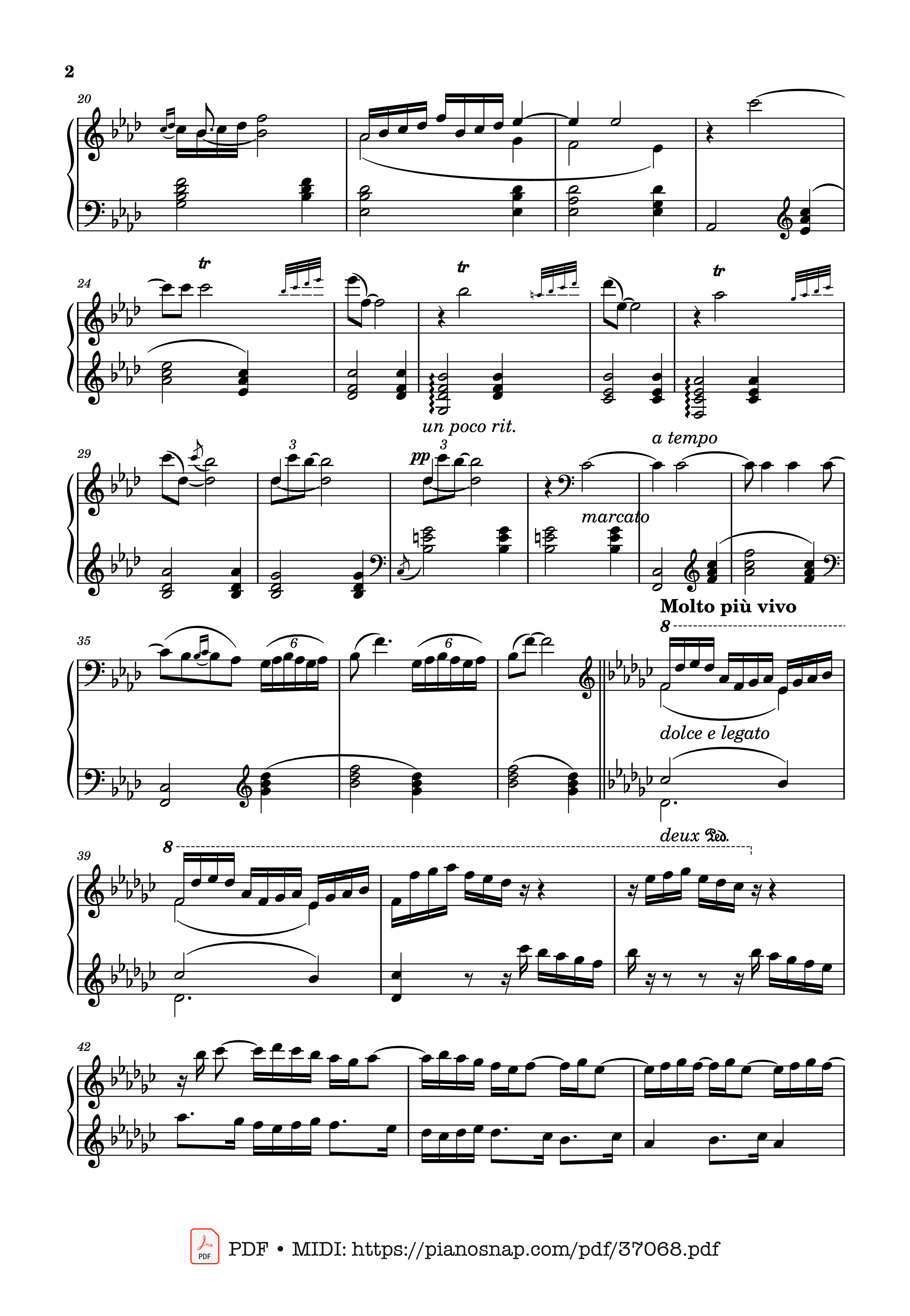 Trang 2 của Sheet nhạc PDF Piano bài hát Pièce pour Piano Opus 12 in F Minor - Mel Bonis