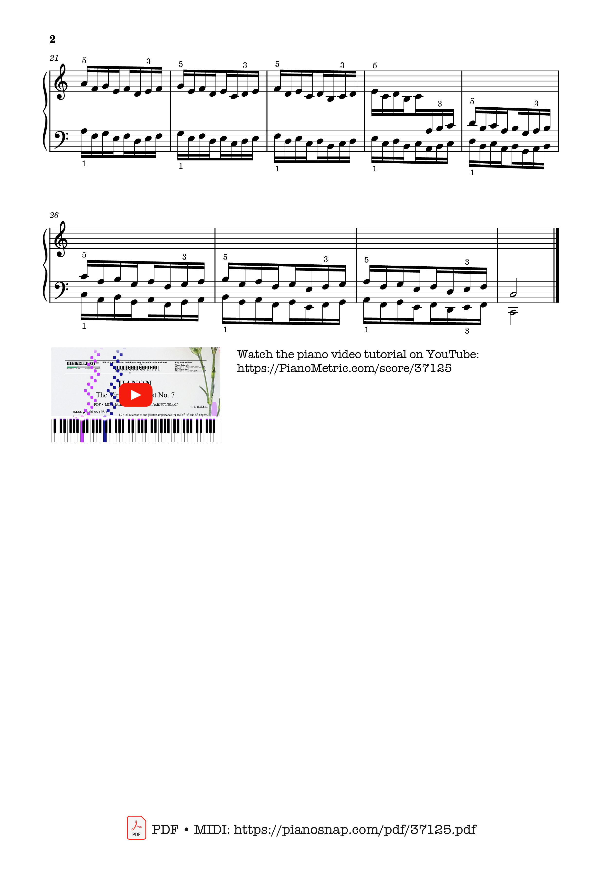 Trang 2 của Sheet nhạc PDF bài hát Hanon - The Virtuoso Pianist No. 7 - Charles-Louis Hanon