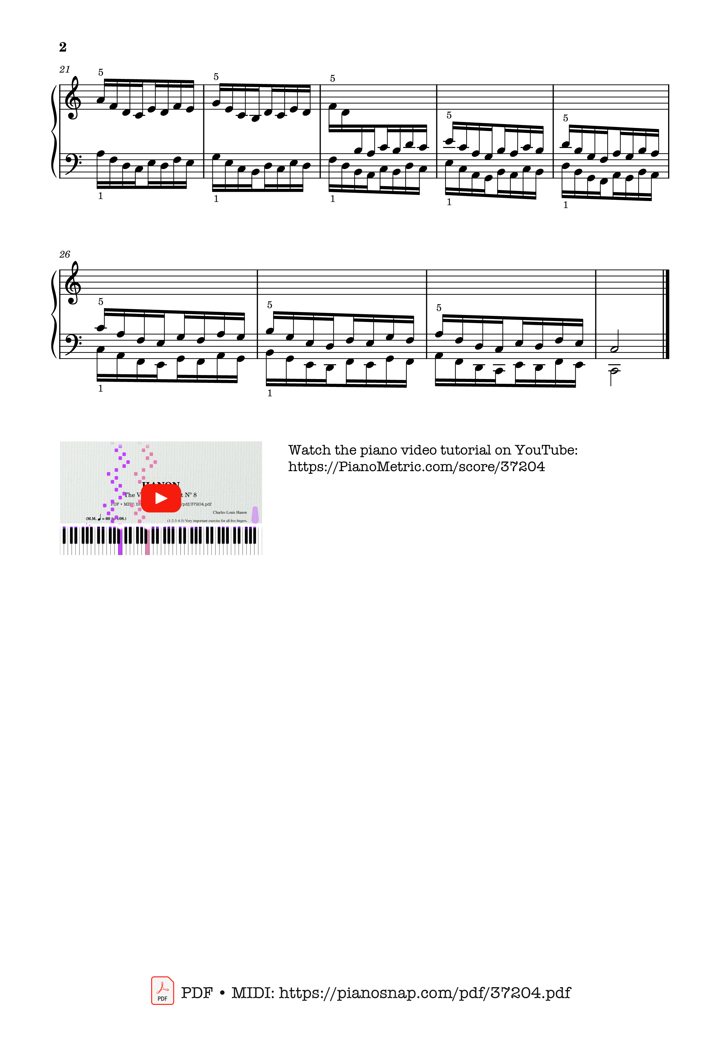 Trang 2 của Sheet nhạc PDF bài hát Hanon - The Virtuoso Pianist No. 8 - Charles-Louis Hanon