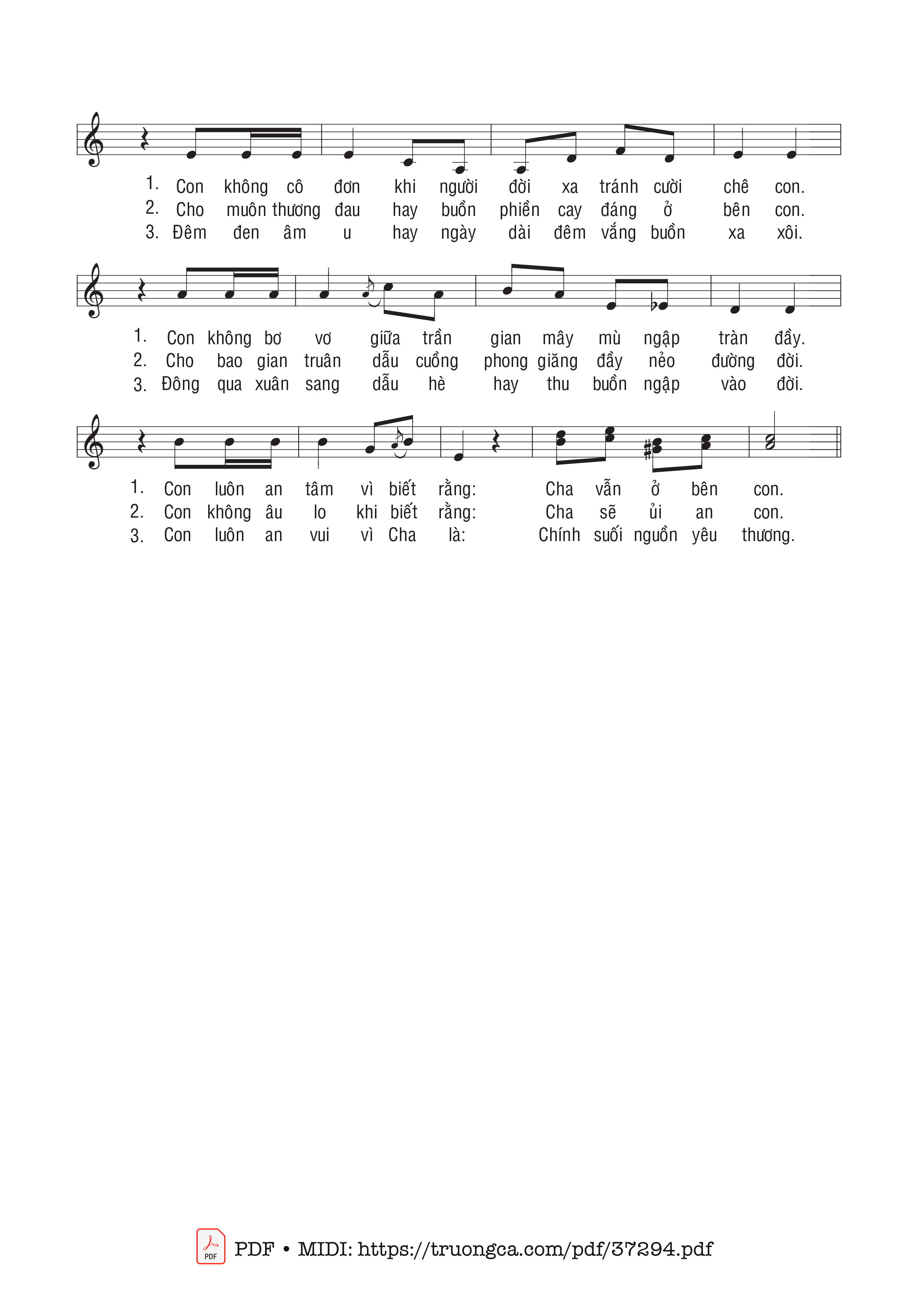 Trang 2 của Sheet nhạc PDF bài hát Tâm Tinh Phó Thác - Nguyên Hòa &Amp; Hồng Trần