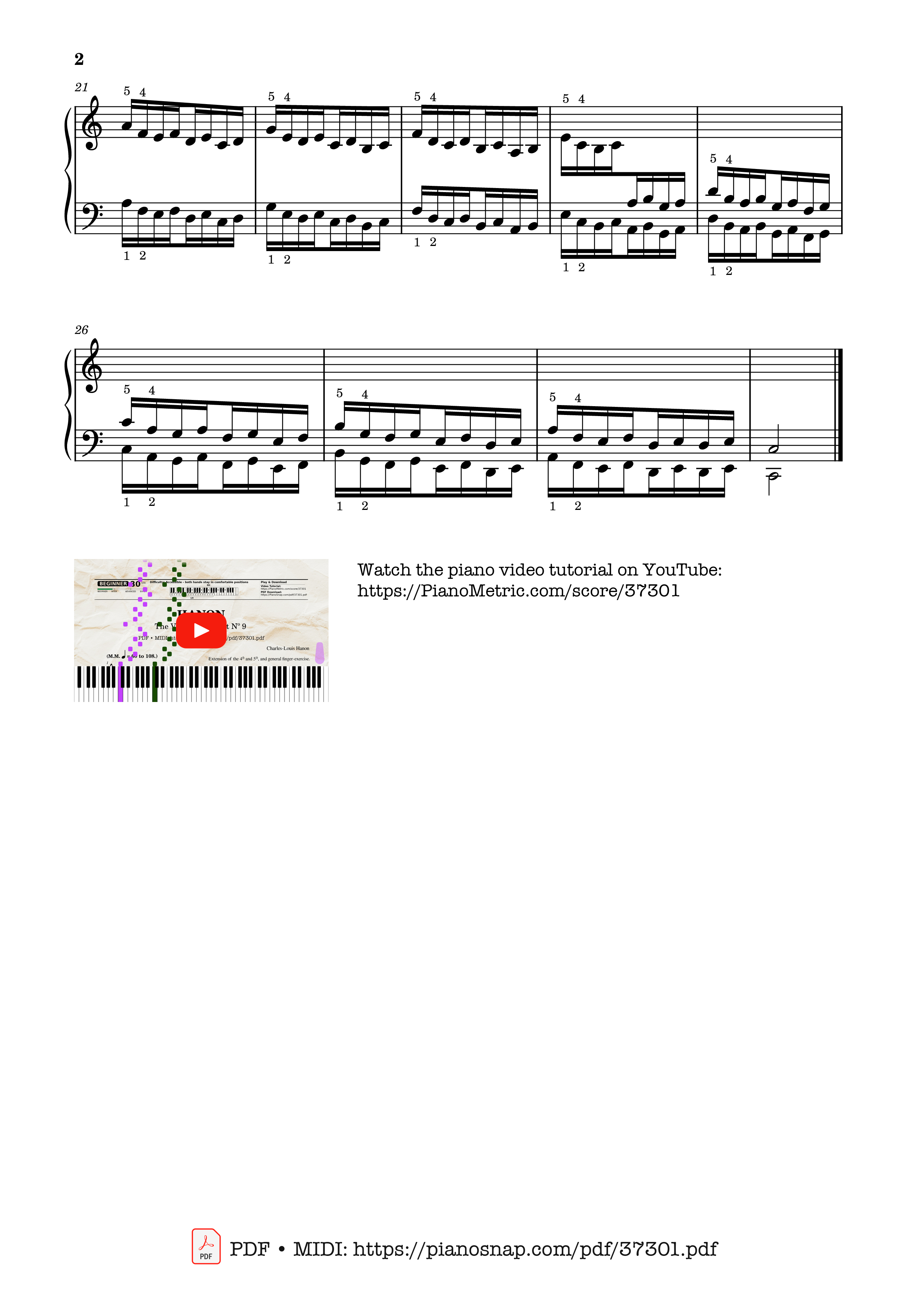 Trang 2 của Sheet nhạc PDF bài hát Hanon - The Virtuoso Pianist No. 9 - Charles-Louis Hanon