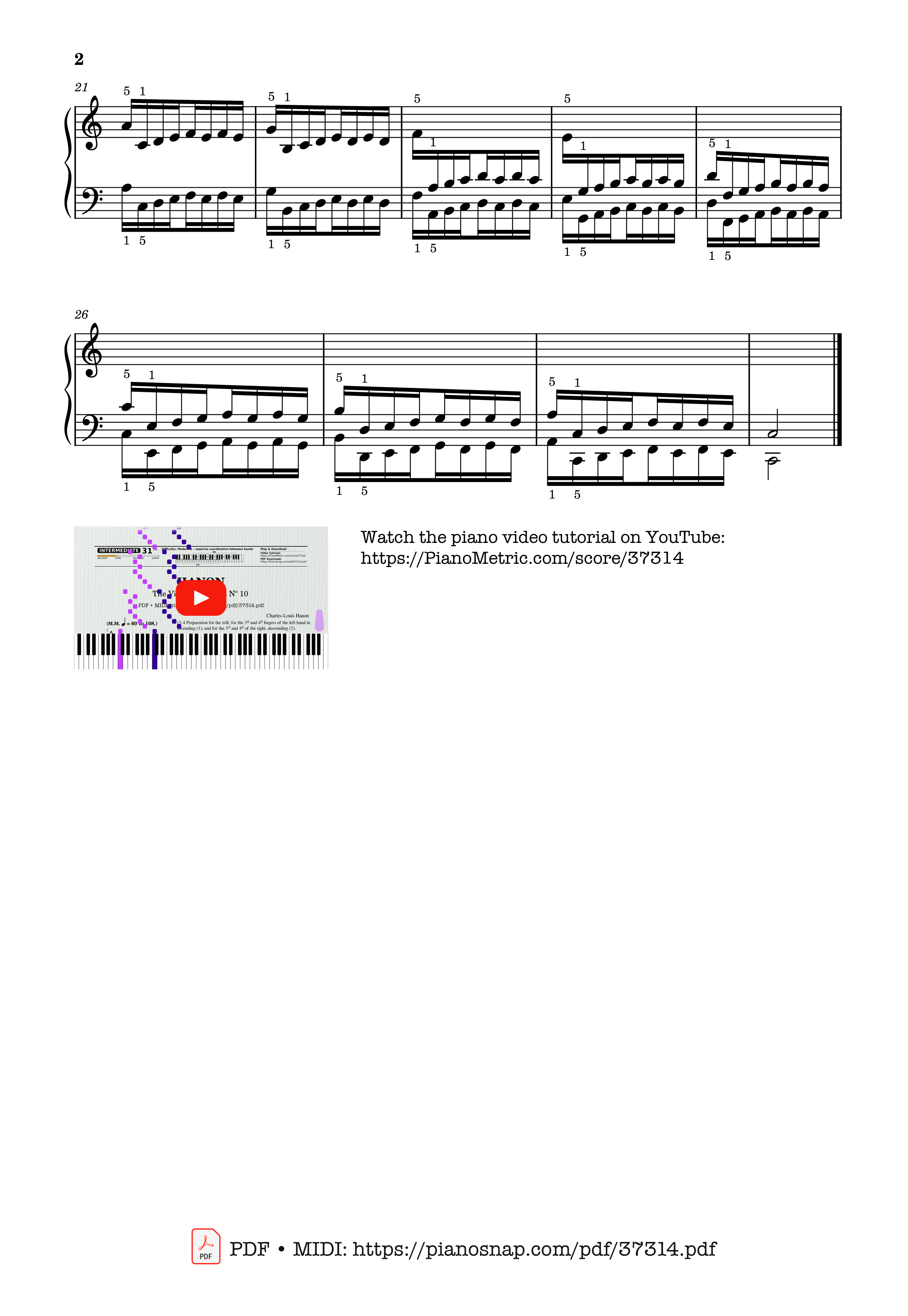Trang 2 của Sheet nhạc PDF bài hát Hanon - The Virtuoso Pianist No. 10 - Charles-Louis Hanon