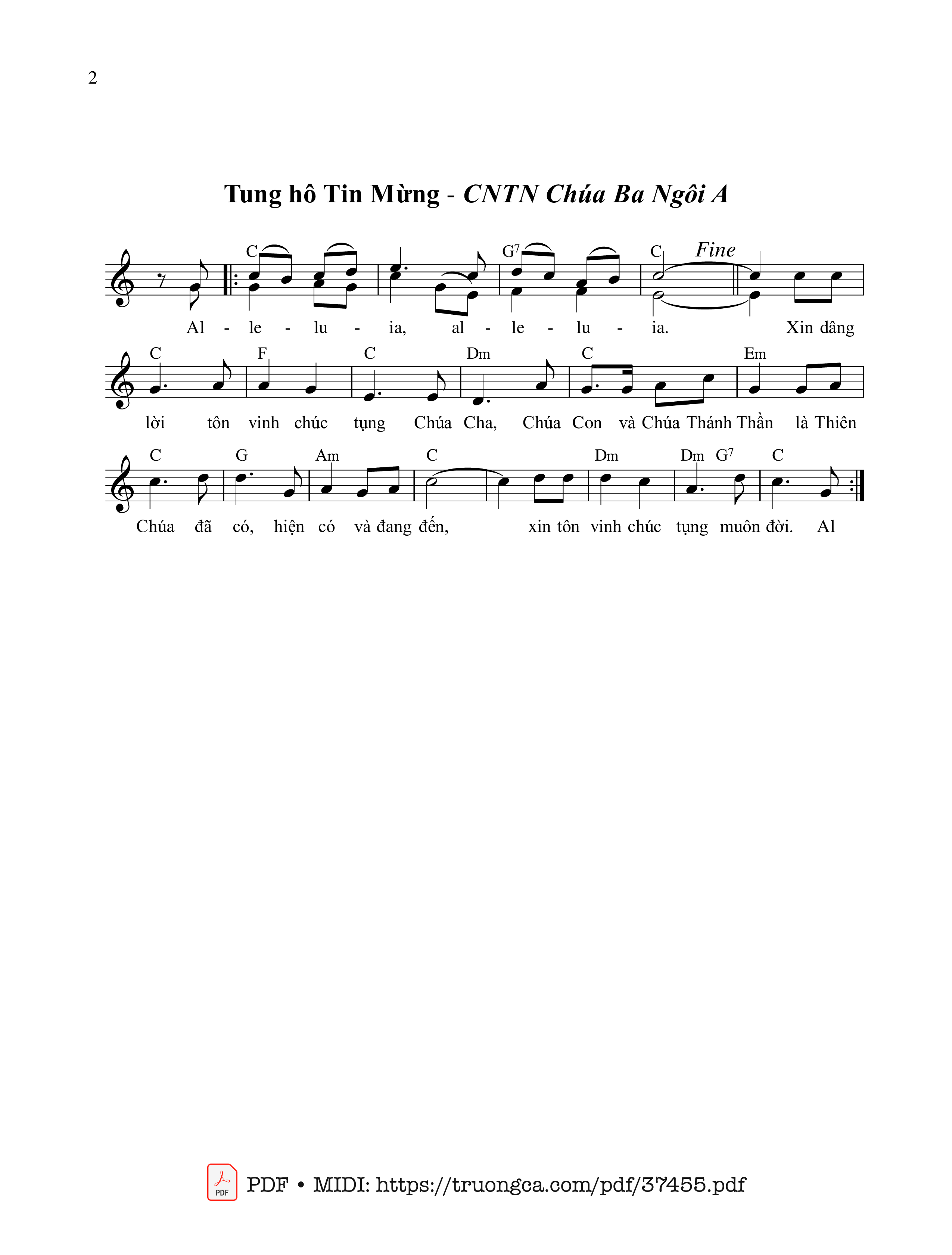 Trang 2 của Sheet nhạc PDF bài hát Suy Tôn Muôn Đời (Đn. 3) - Ngọc Cẩn