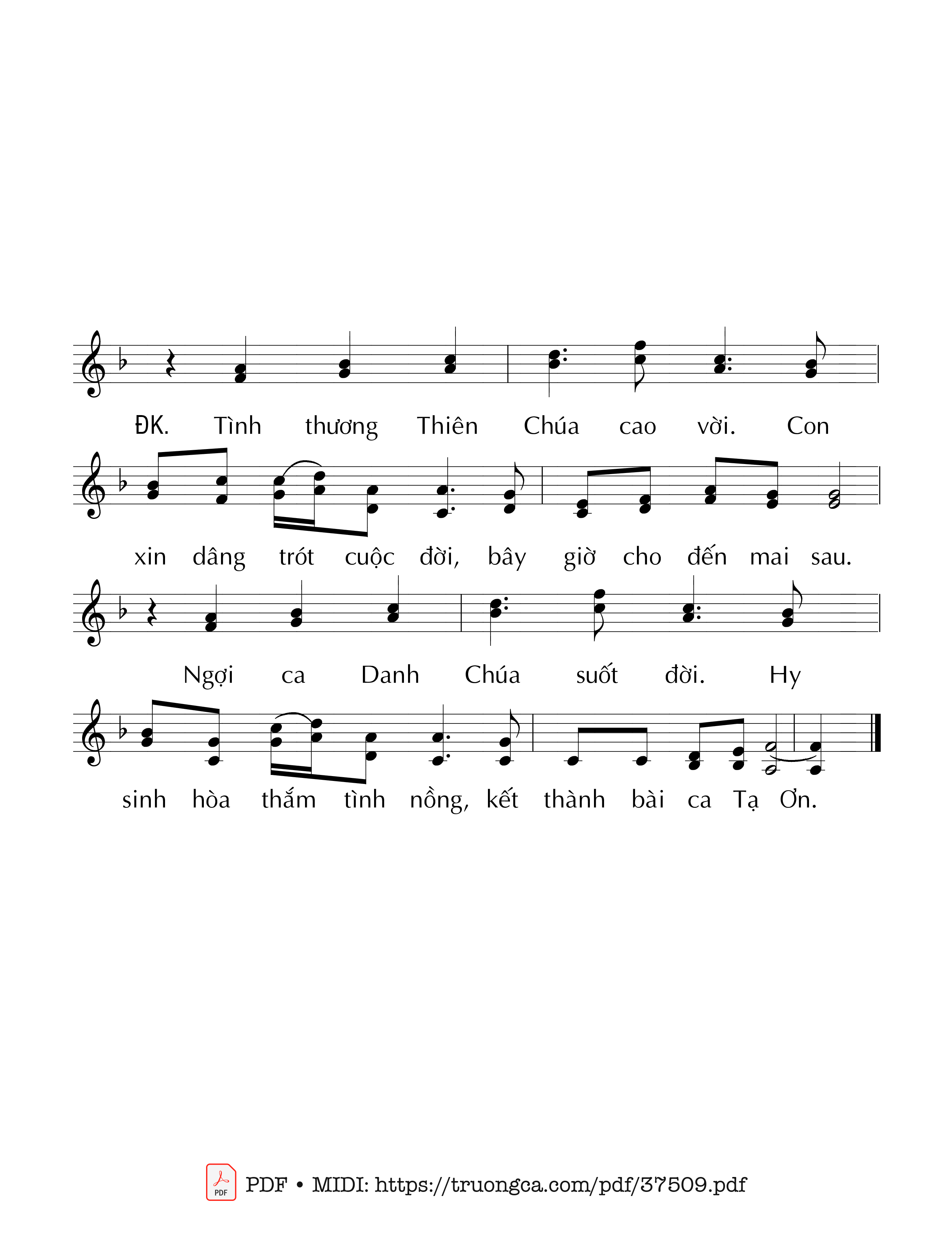 Trang 2 của Sheet nhạc PDF bài hát Bài Ca Cảm Tạ - Duy Linh Phn