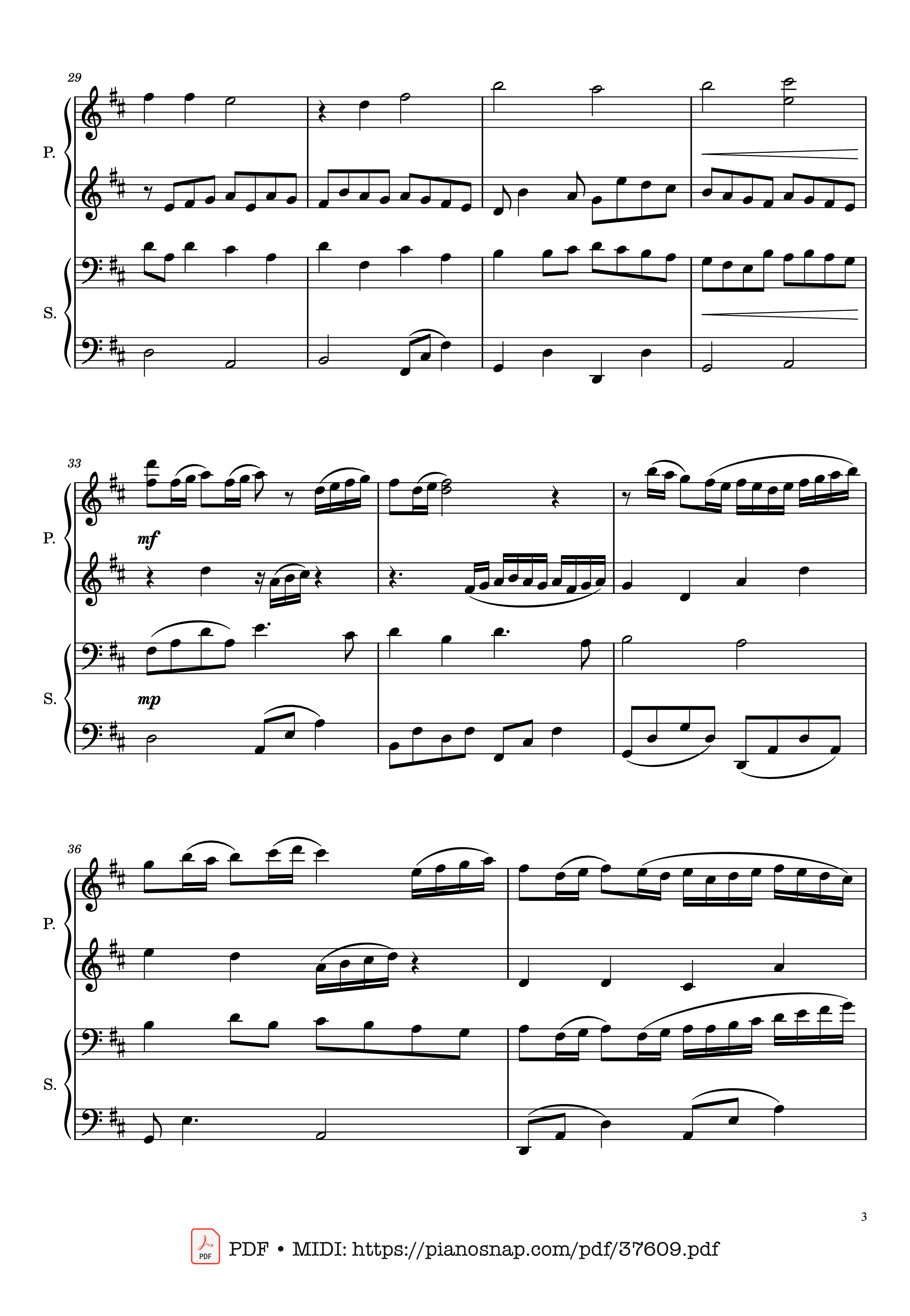 Trang 3 của Sheet nhạc PDF Piano bài hát Canon in D, Piano Duet, 4 Hands - Johann Pachelbel