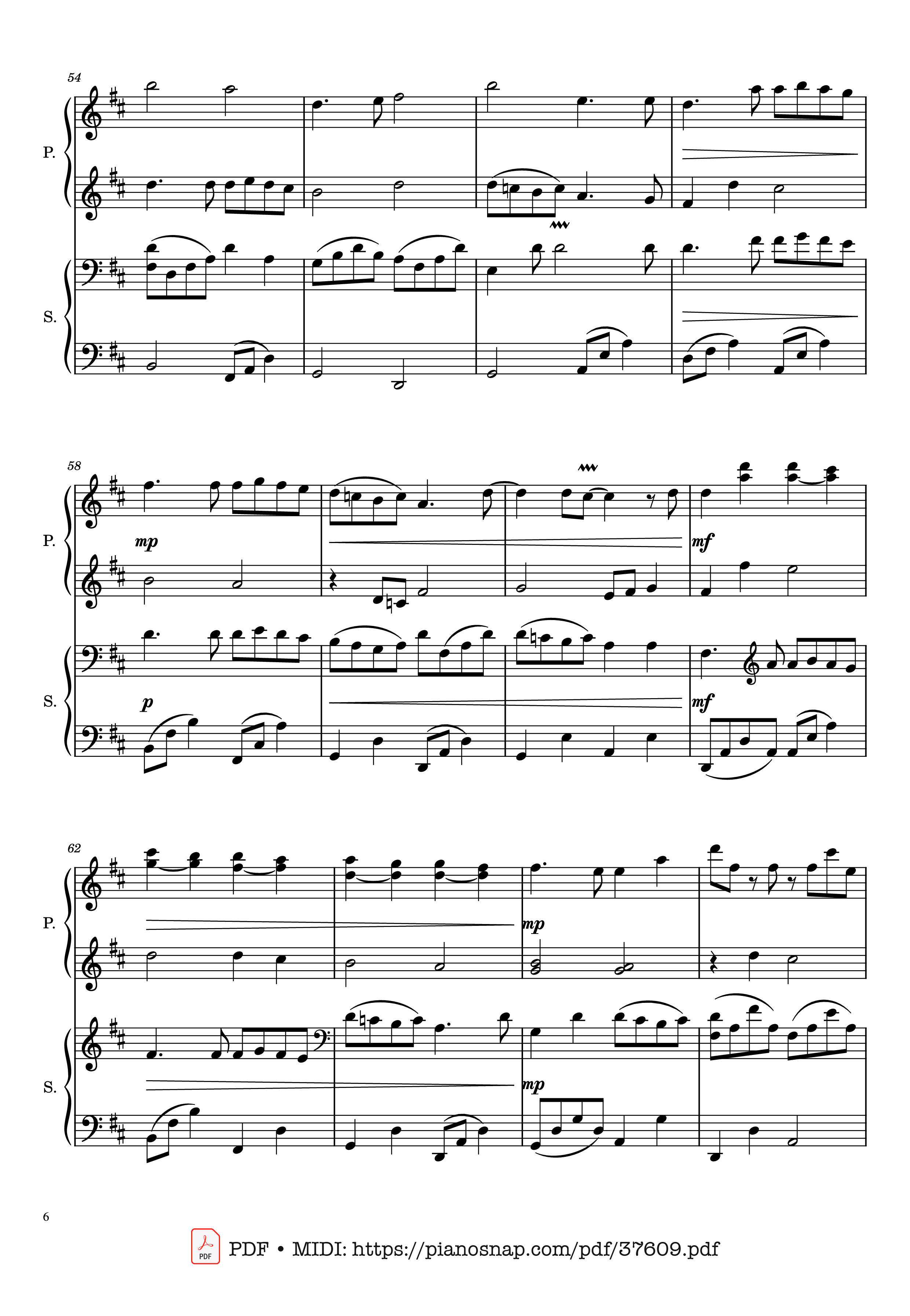 Trang 6 của Sheet nhạc PDF Piano bài hát Canon in D, Piano Duet, 4 Hands - Johann Pachelbel