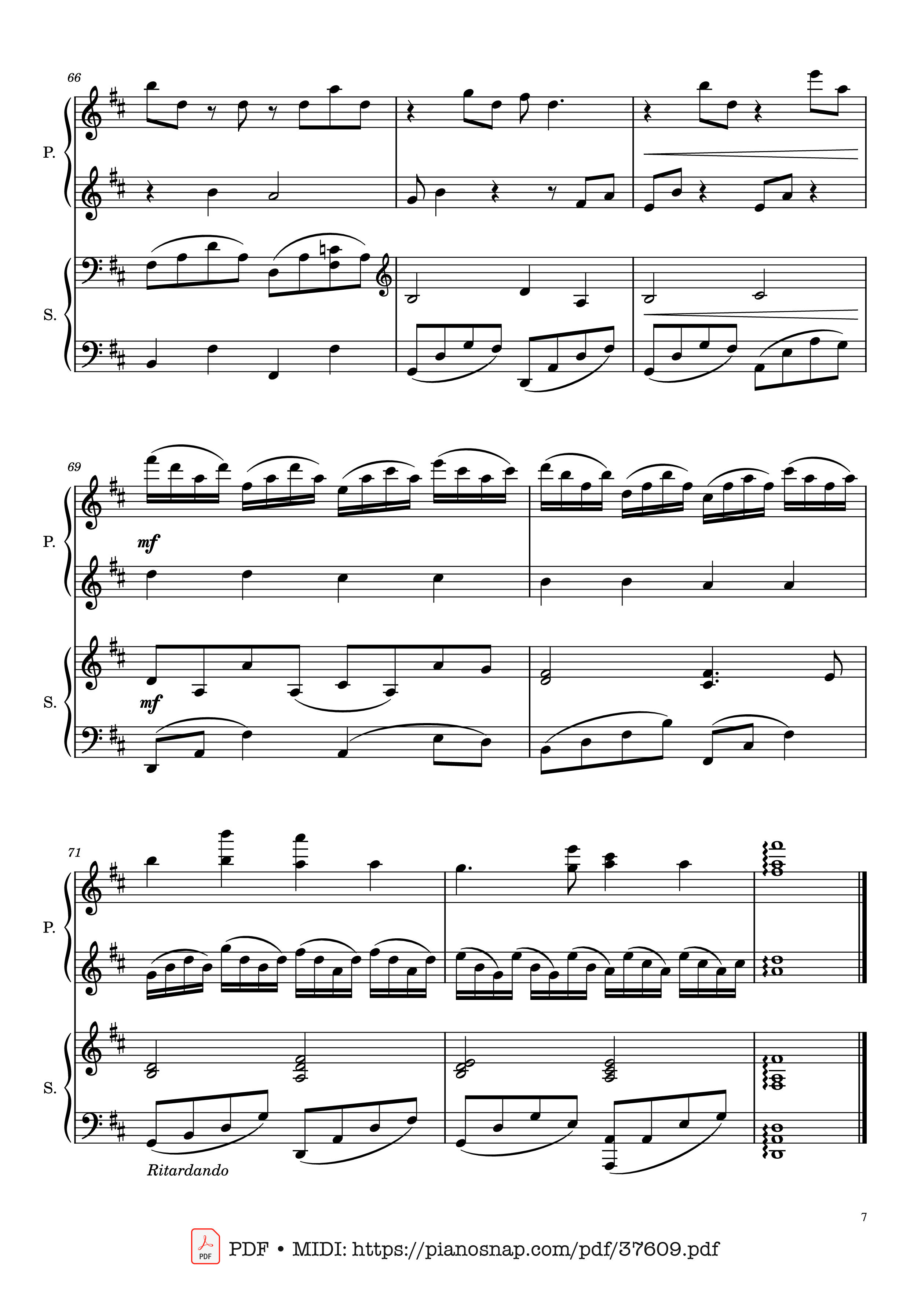 Trang 7 của Sheet nhạc PDF Piano bài hát Canon in D, Piano Duet, 4 Hands - Johann Pachelbel