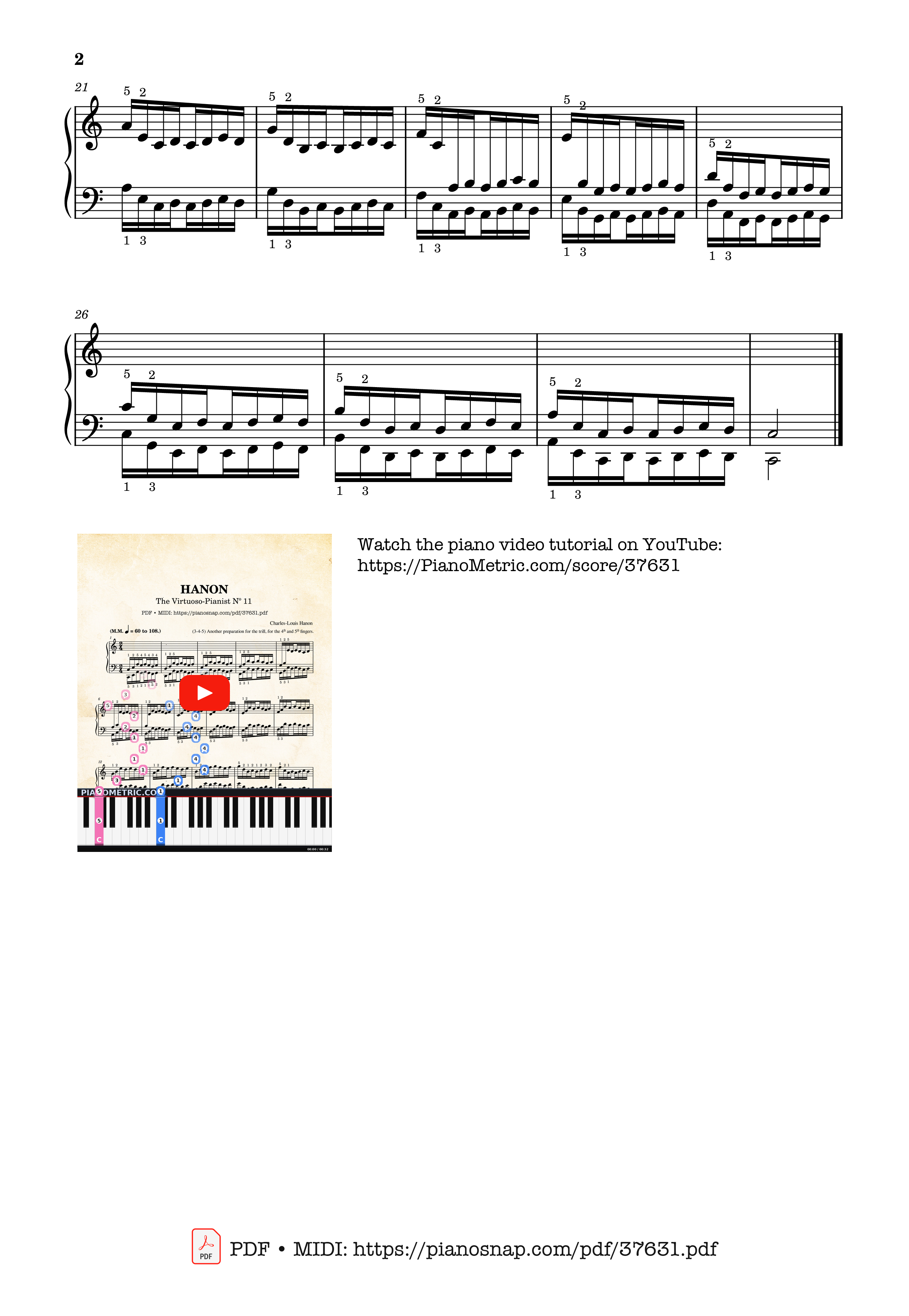 Trang 2 của Sheet nhạc PDF bài hát Hanon - The Virtuoso Pianist No. 11 - Charles-Louis Hanon