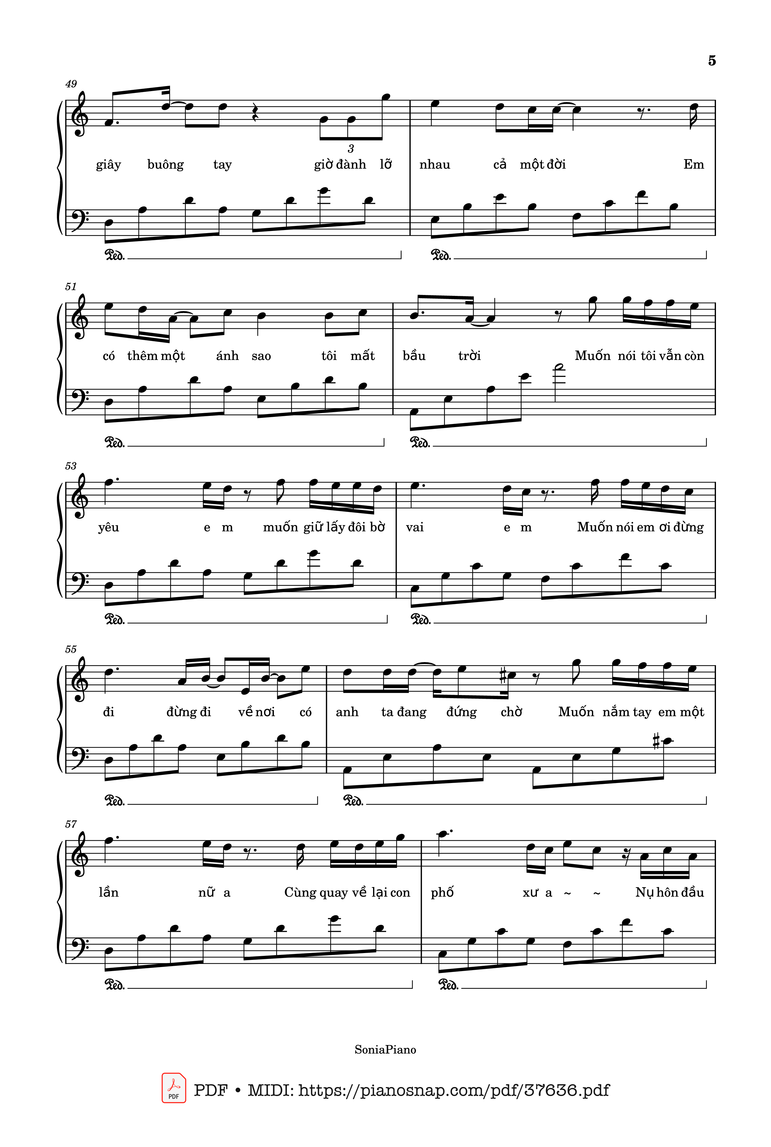 Trang 5 của Sheet nhạc PDF bài hát Ánh sao và bầu trời Piano - T.R.I x Cá