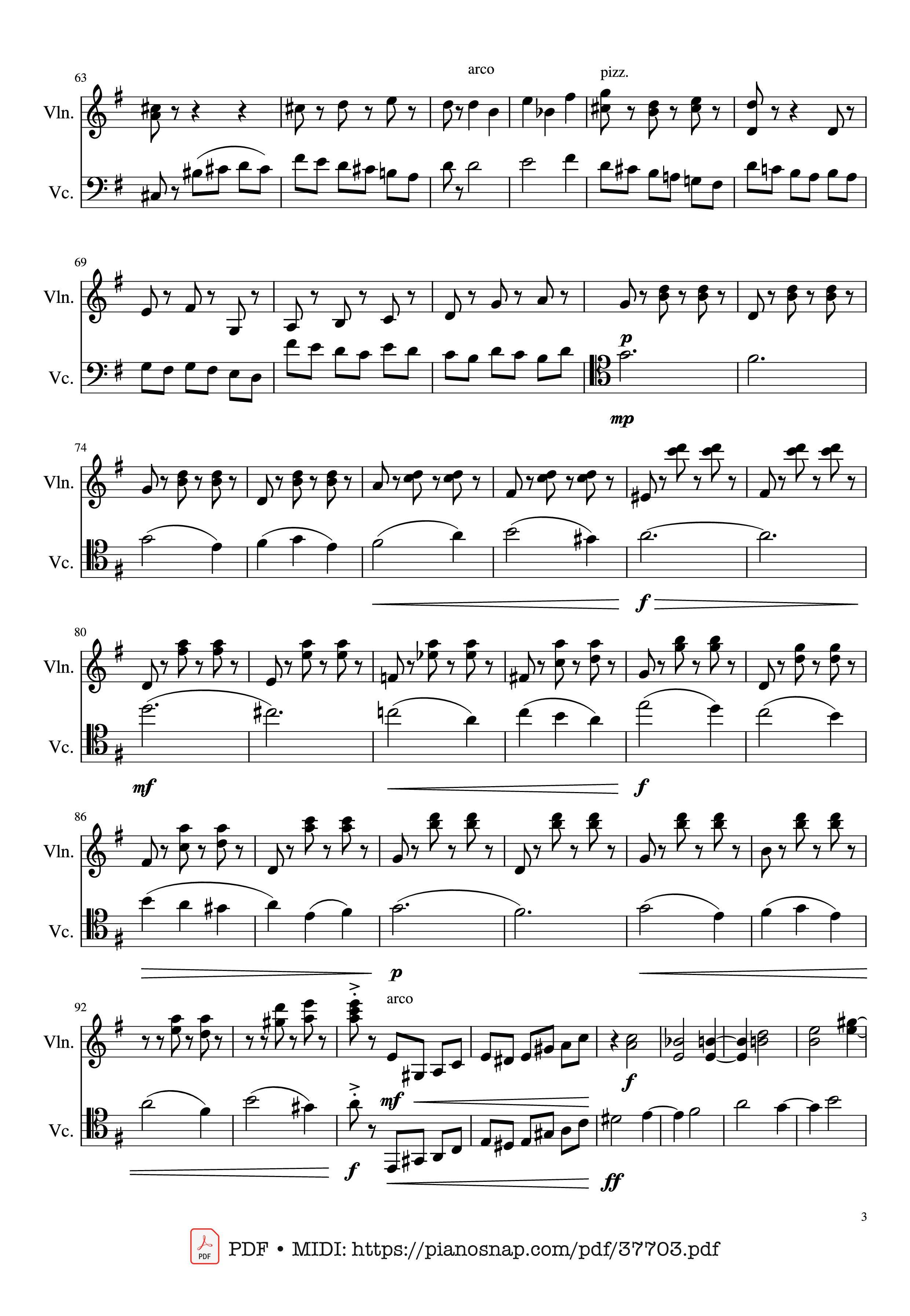 Trang 3 của Sheet nhạc PDF Piano bài hát Sleeping Beauty Waltz - Pyotr Ilyich Tchaikovsky
